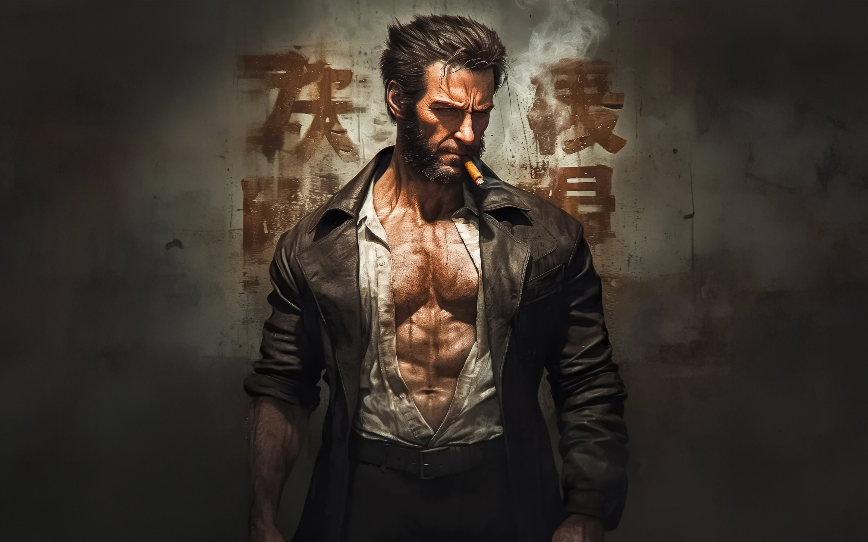 Wolverine's adamantium in blood, Logan, artwork, 2880x1800 wallpaper