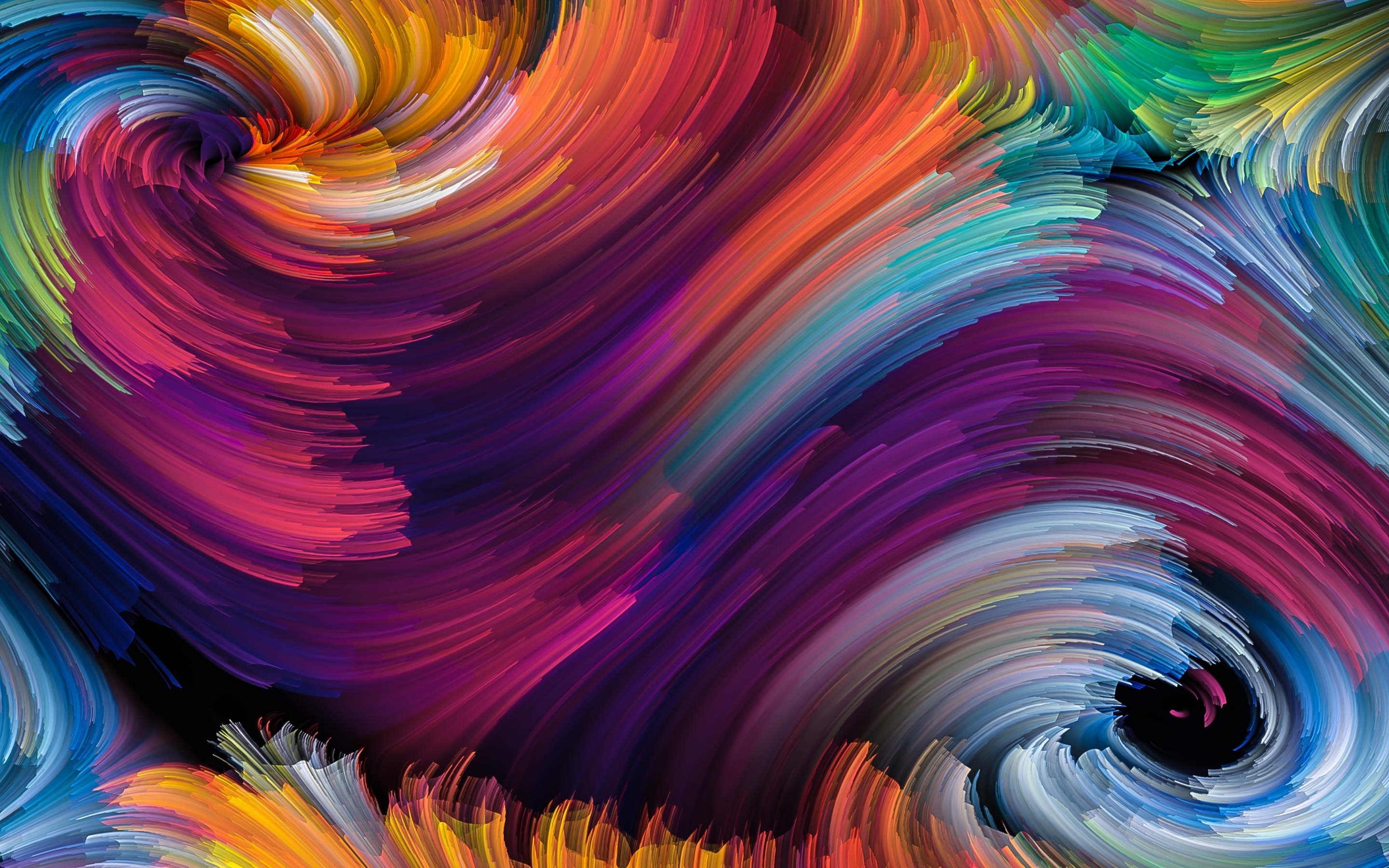 Color, abstract, backdrop, spiral, 2880x1800 wallpaper