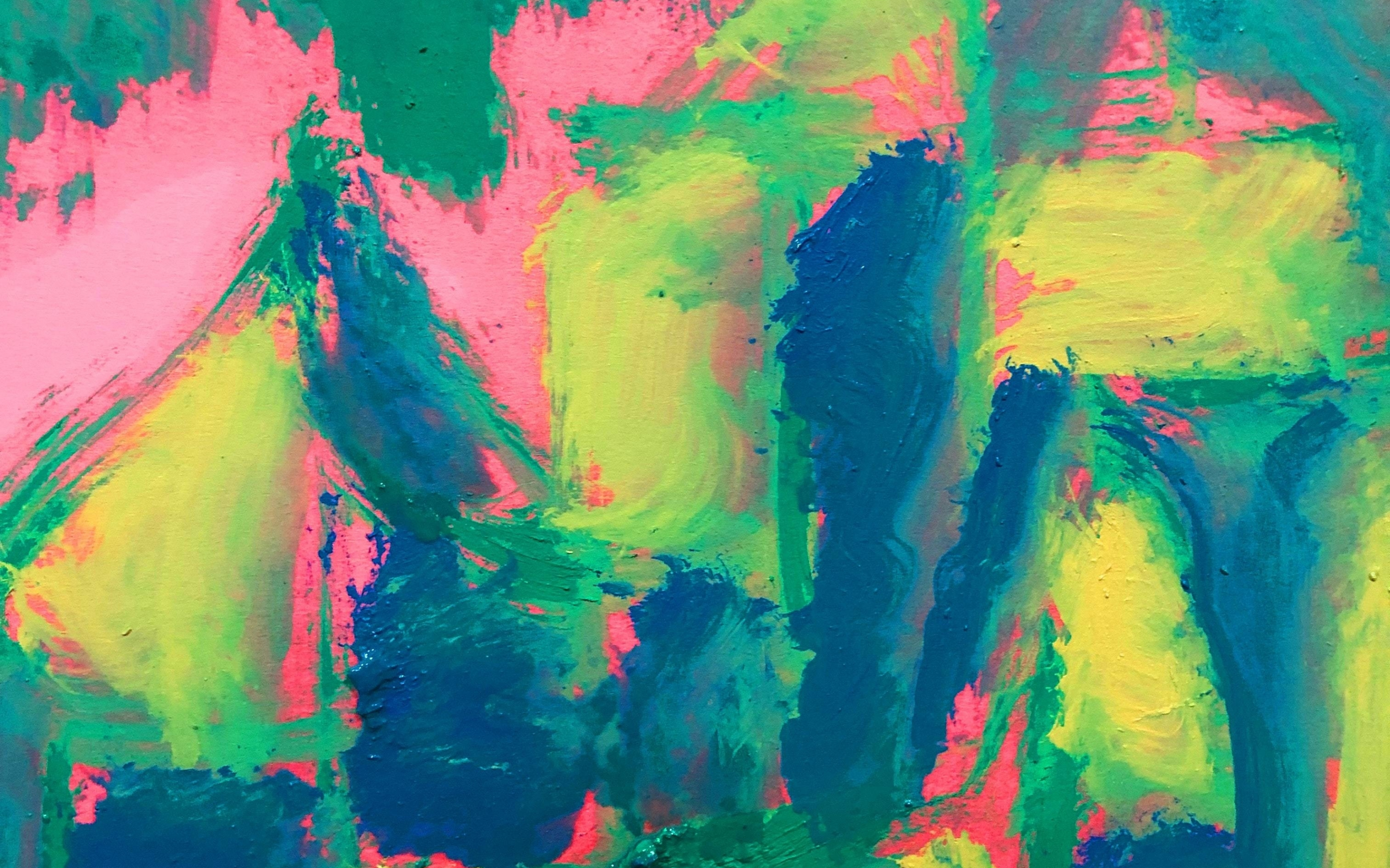 Brush marks, colorful, artwork, 2880x1800 wallpaper