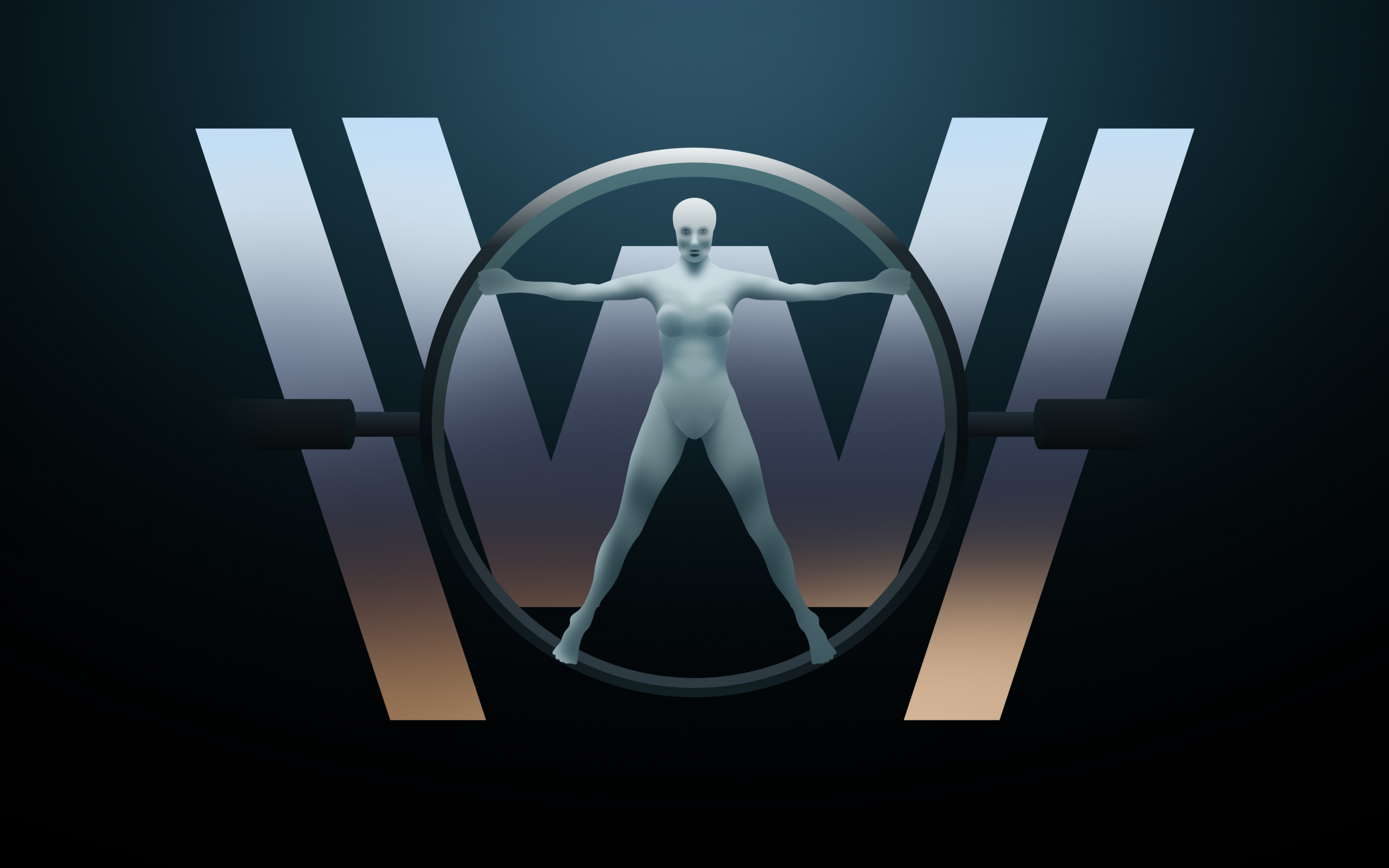 Westworld, TV show, logo, digital art, 2880x1800 wallpaper
