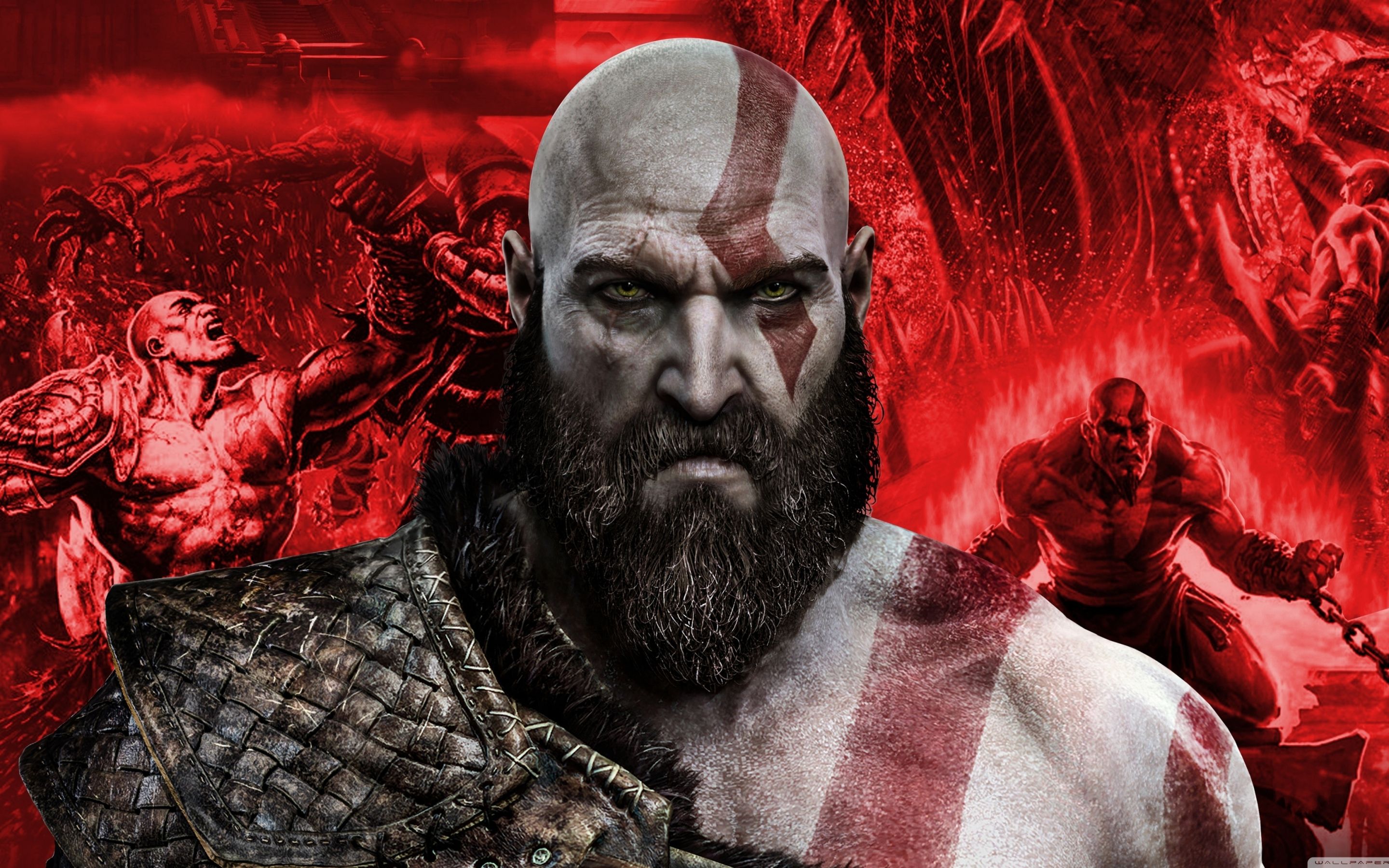 Kratos, artwork, God of war, 2880x1800 wallpaper
