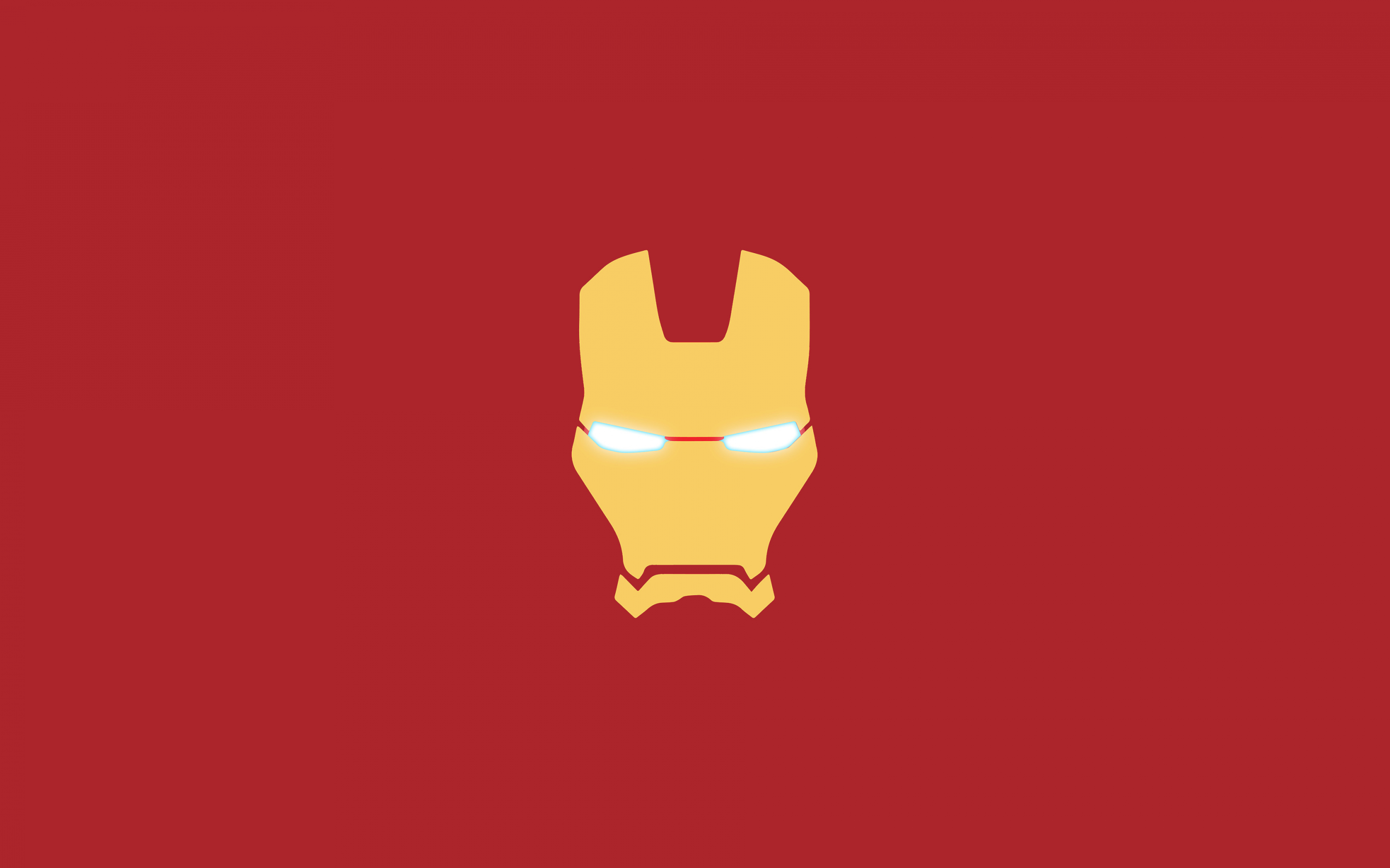 Iron man, mask, minimal, 2880x1800 wallpaper