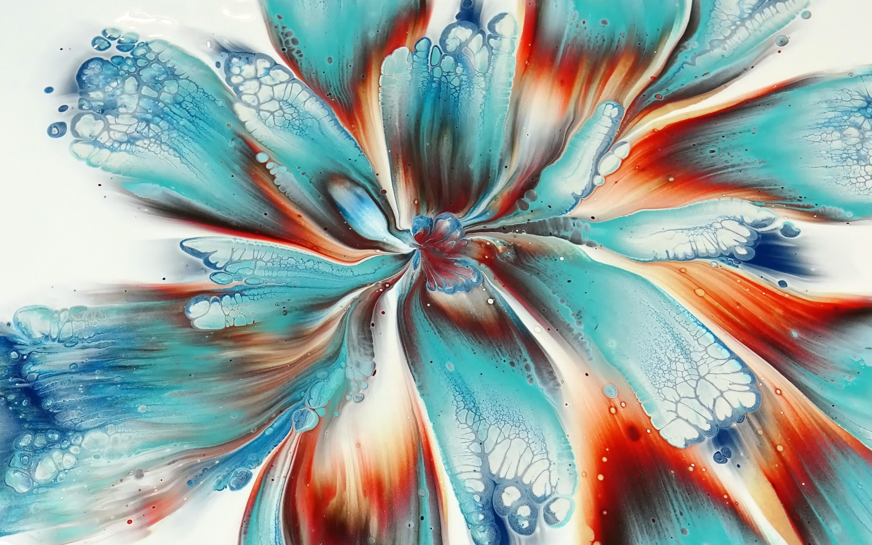 Floral pattern, fractal, abstract, 2880x1800 wallpaper