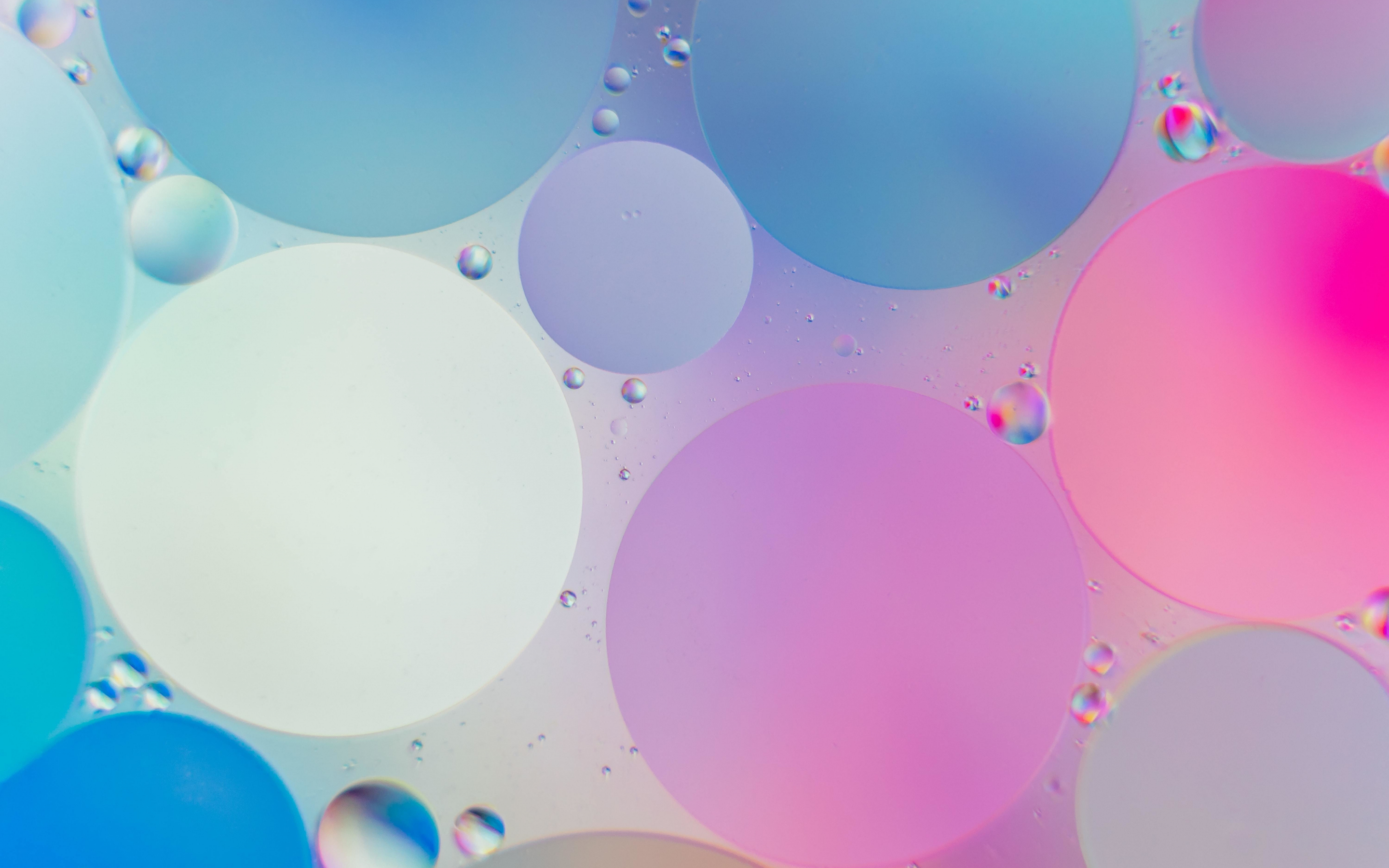 Circles, colorful bubbles, macro, 2880x1800 wallpaper
