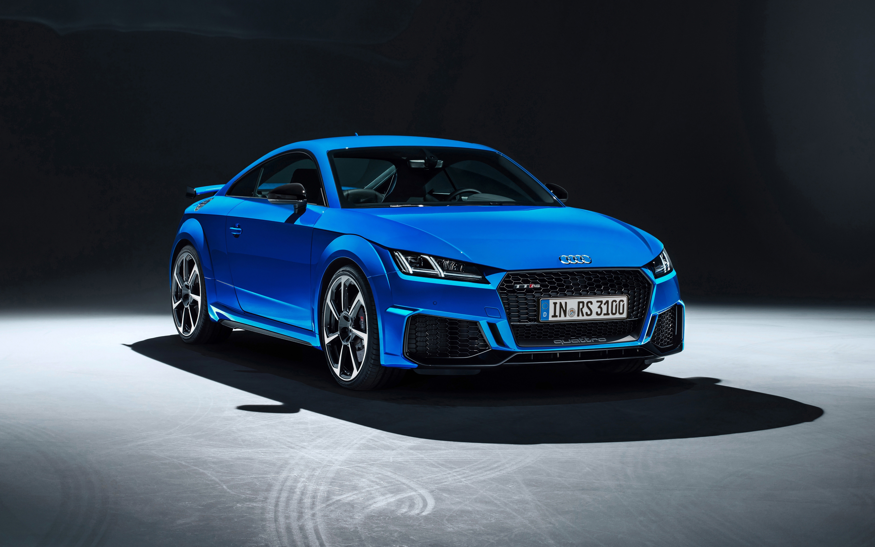 Audi TT-RS Coupe, blue, sports car, 2880x1800 wallpaper