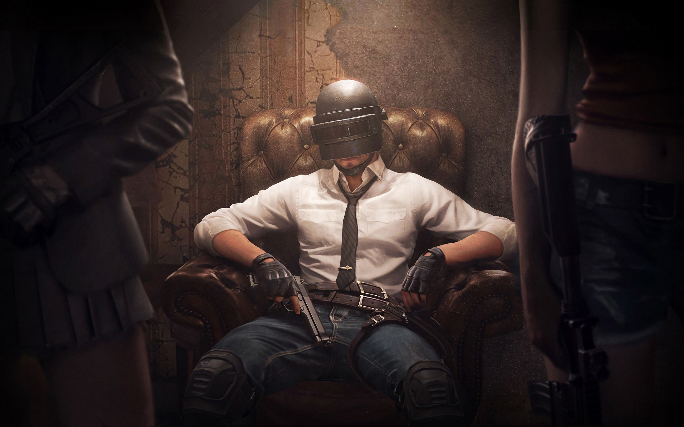 PUBG, helmet guy, a king, Android game, 2880x1800 wallpaper