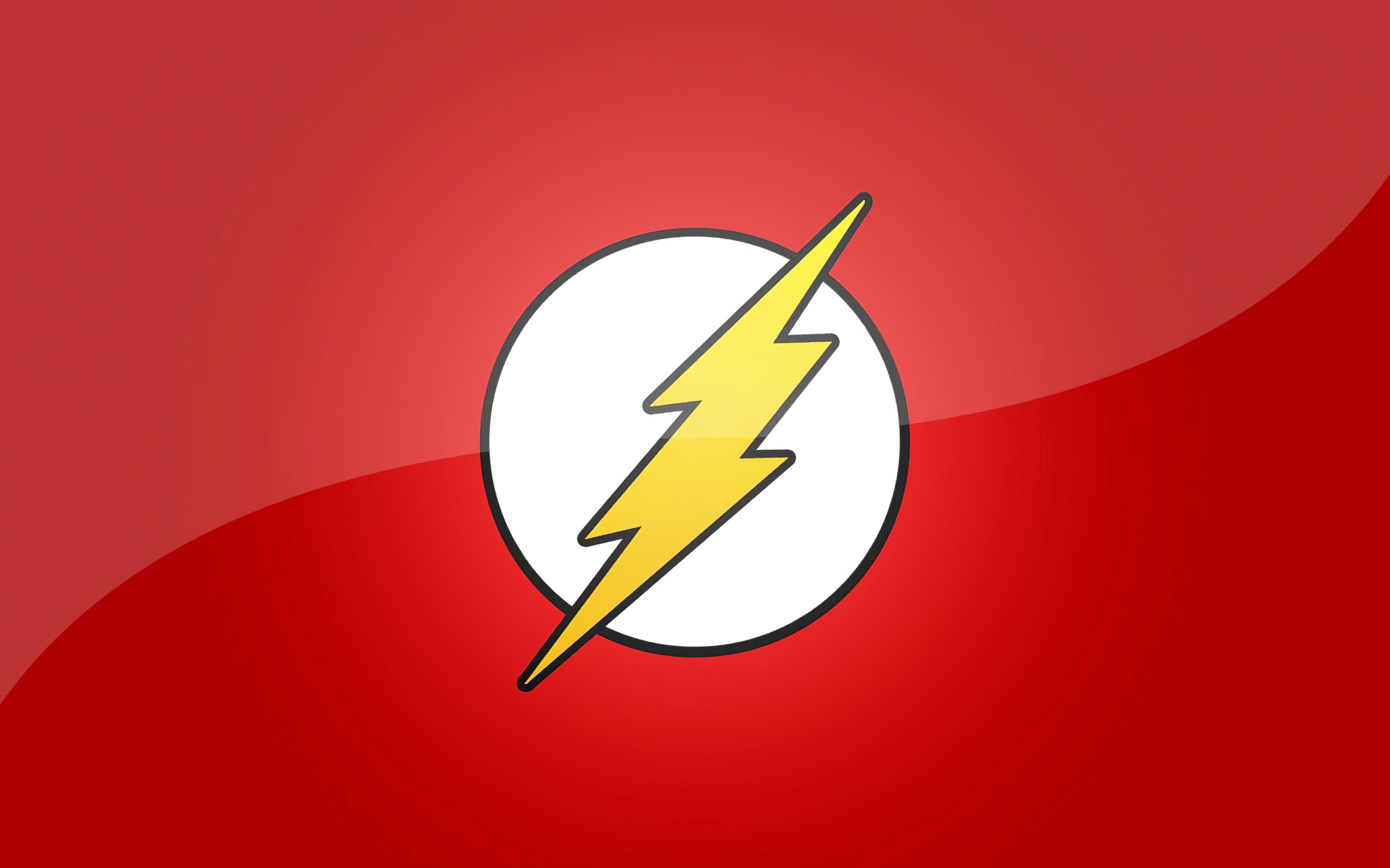 Flash, logo, minimal, 2880x1800 wallpaper