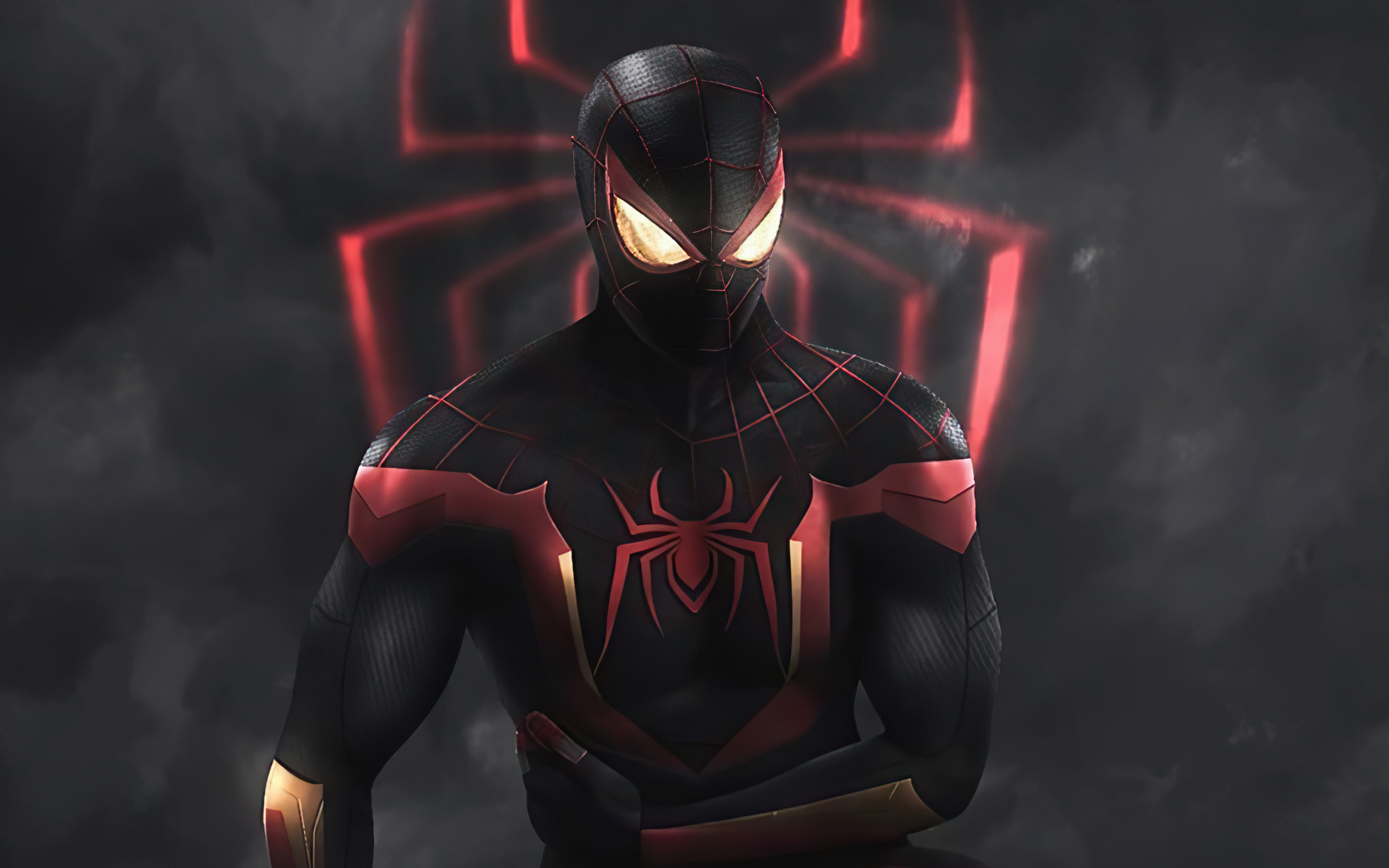 Spider-man, 2020, dark-red suit, 2880x1800 wallpaper