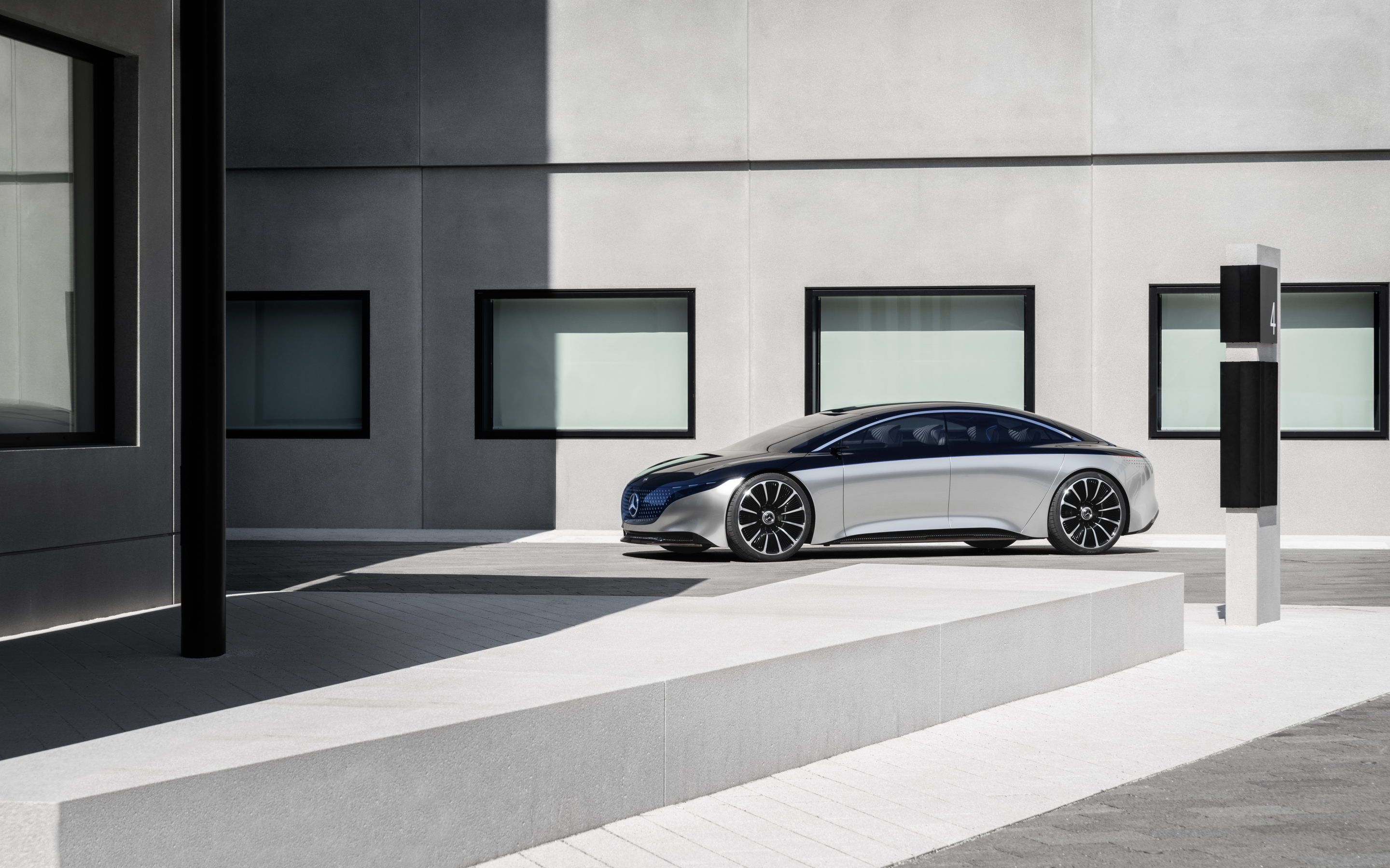 2019 Mercedes-Benz Vision EQS, electric car, 2880x1800 wallpaper