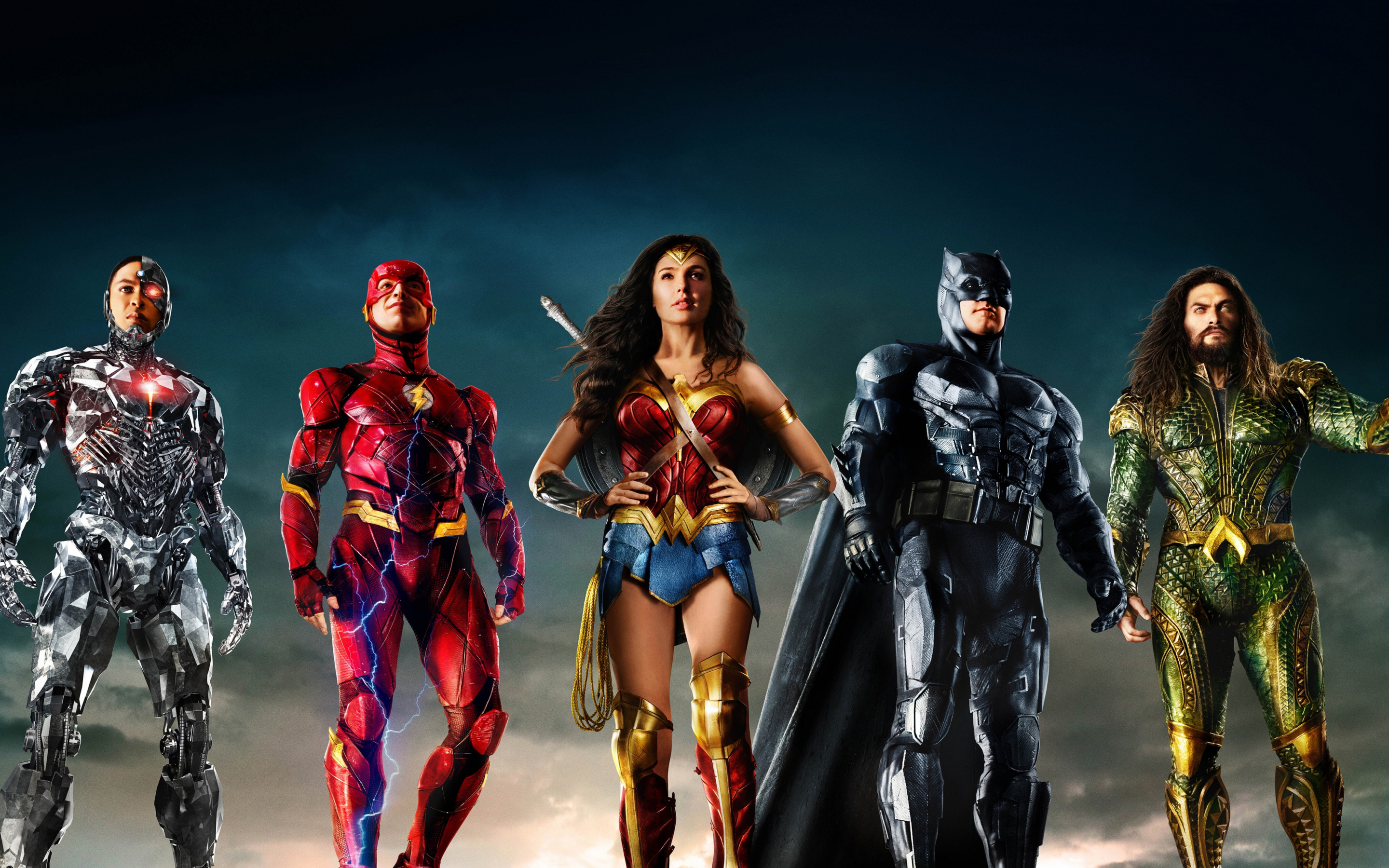 Justice league, movie, team, 2017, 2880x1800 wallpaper