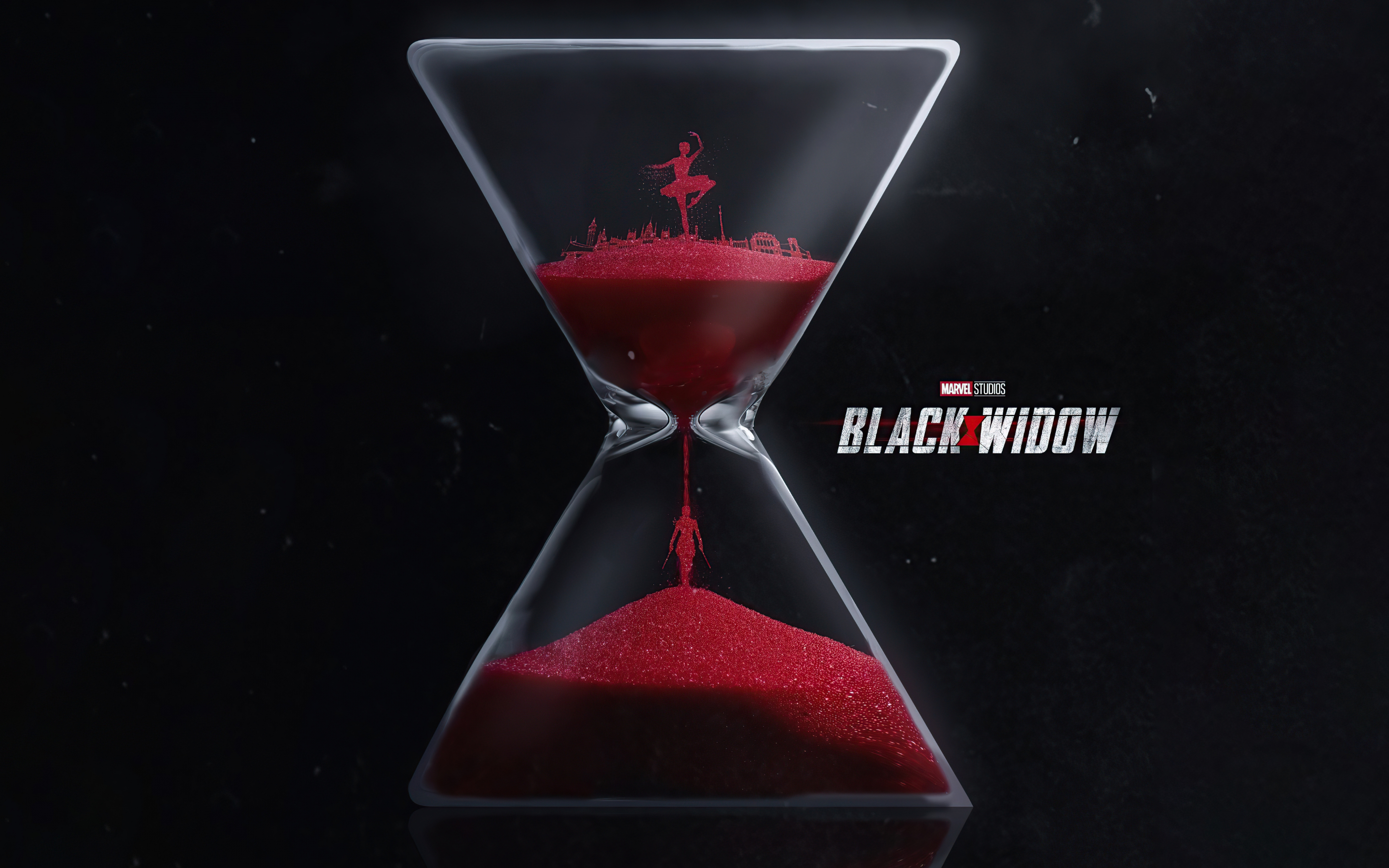 Black Widow, hour-glass, movie poster, 2021 art, 2880x1800 wallpaper