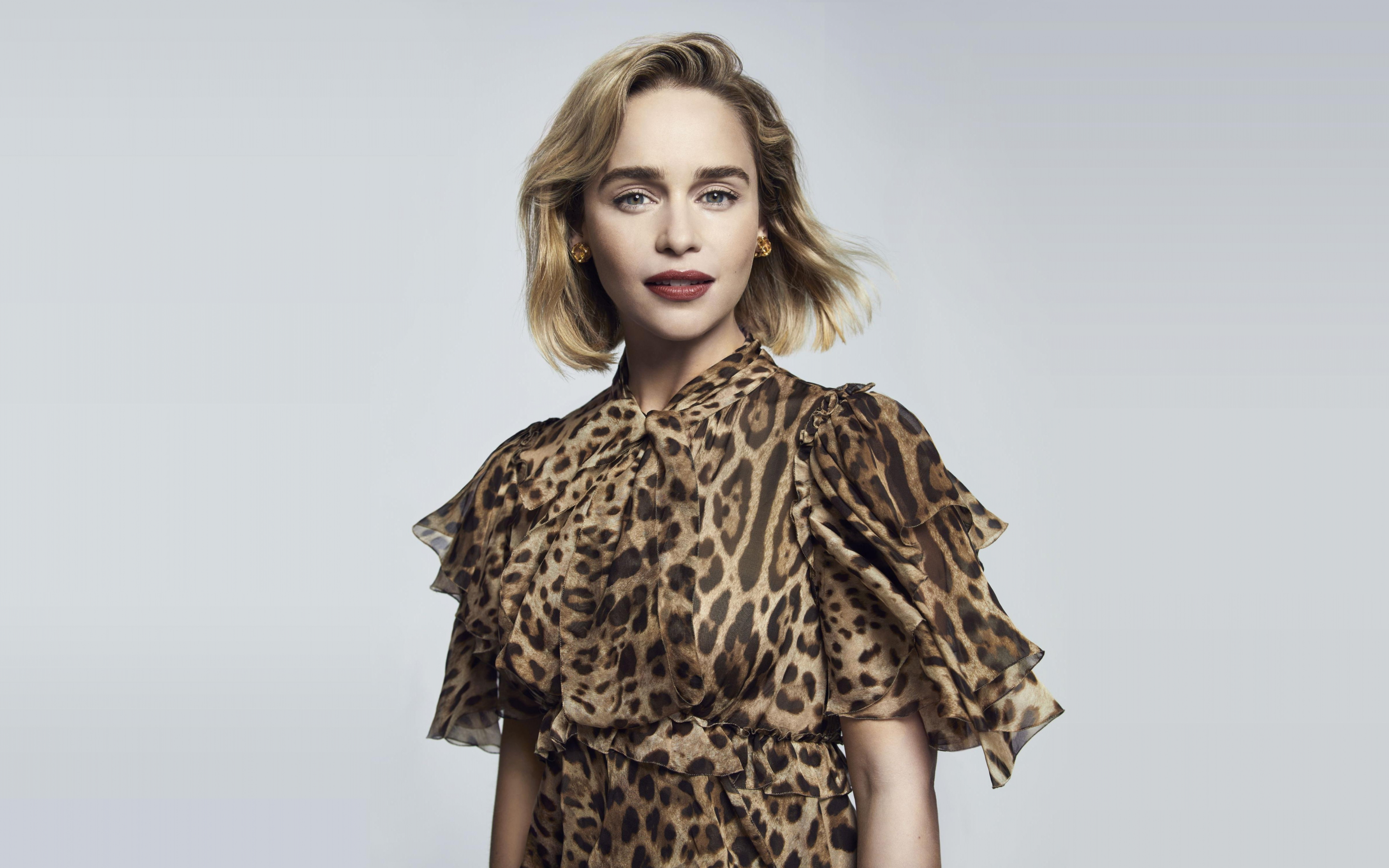 Gorgeous, Emilia Clarke, camouflage dress, 2020, 2880x1800 wallpaper