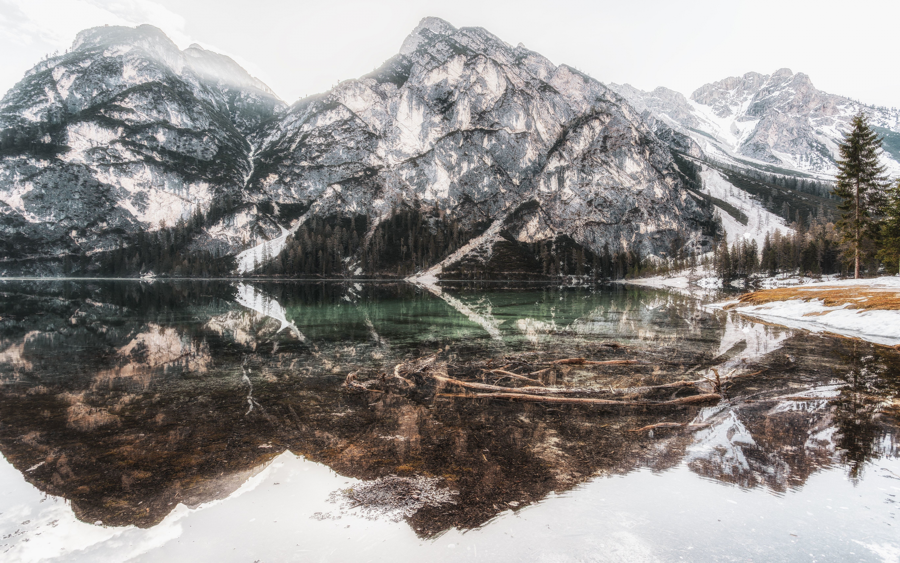 Lake, nature, reflections, beautiful, mountains, 2880x1800 wallpaper