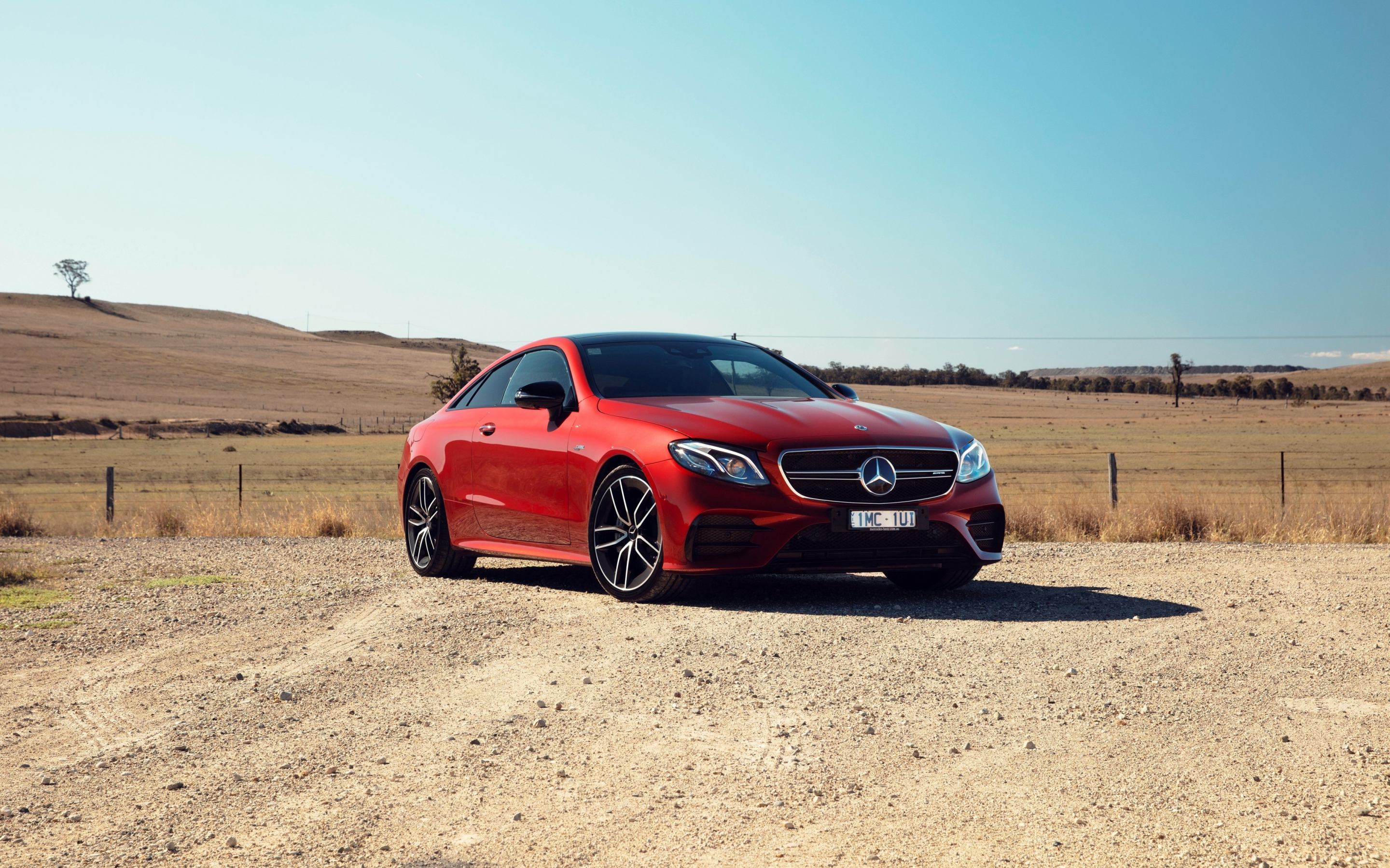 Off-road, Mercedes-Benz E-Class, red, sports sedan, 2880x1800 wallpaper