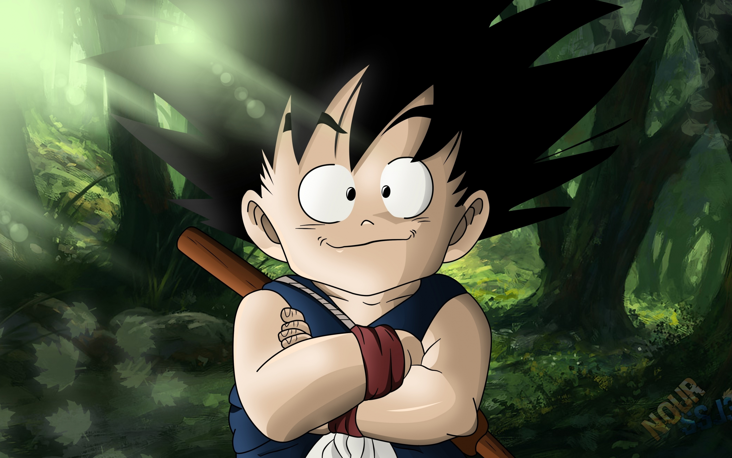 Cute, son Goku, art, 2880x1800 wallpaper