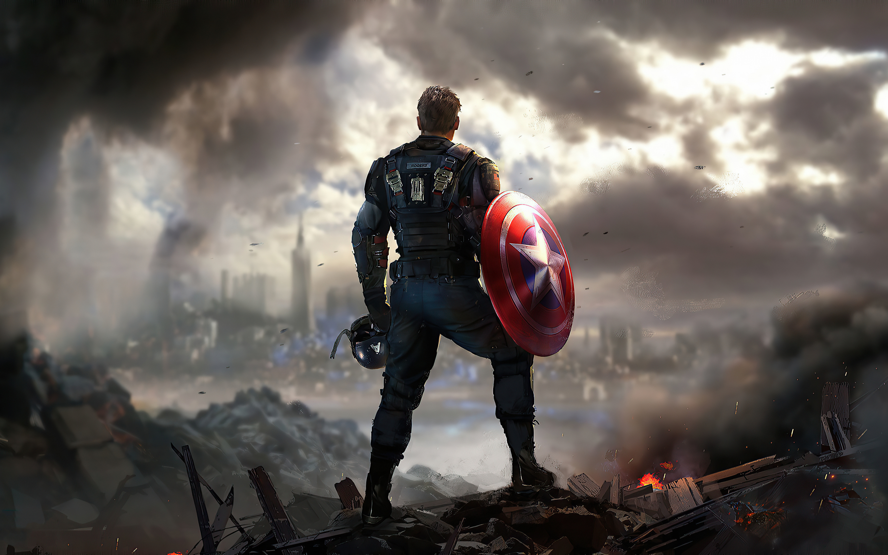 Captain America, marvel's avengers, First Avenger, 2880x1800 wallpaper