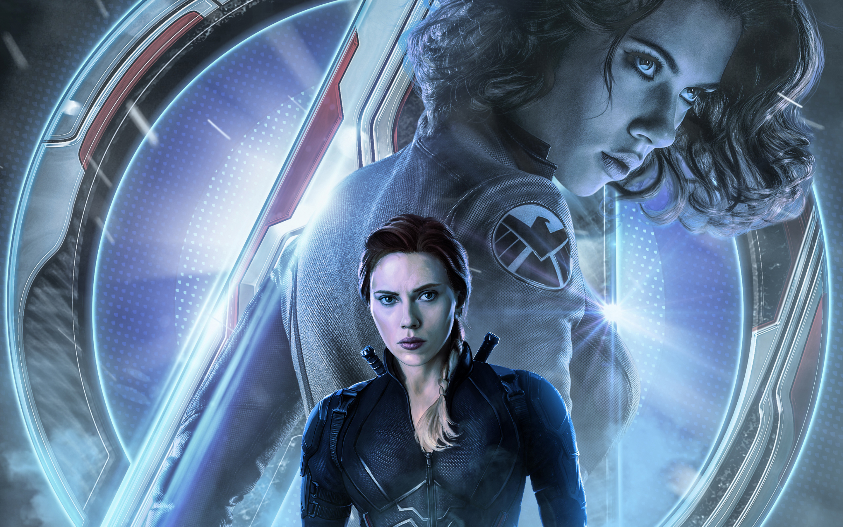 2019 movie, Avengers: Endgame, Black Widow, movie poster, art, 2880x1800 wallpaper