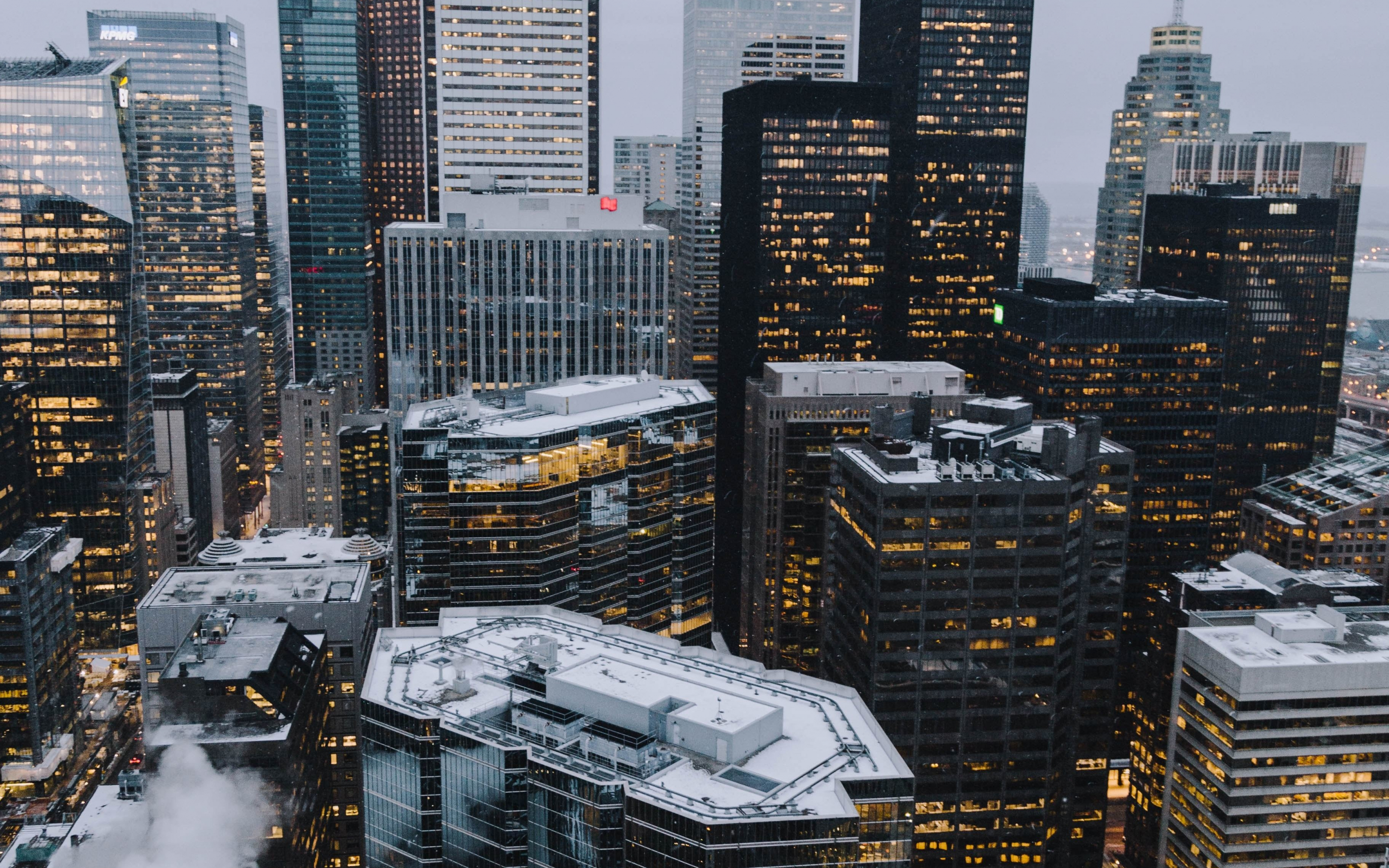 Cityscape, Toronto, buildings and skyscrapers, Canada, 2880x1800 wallpaper