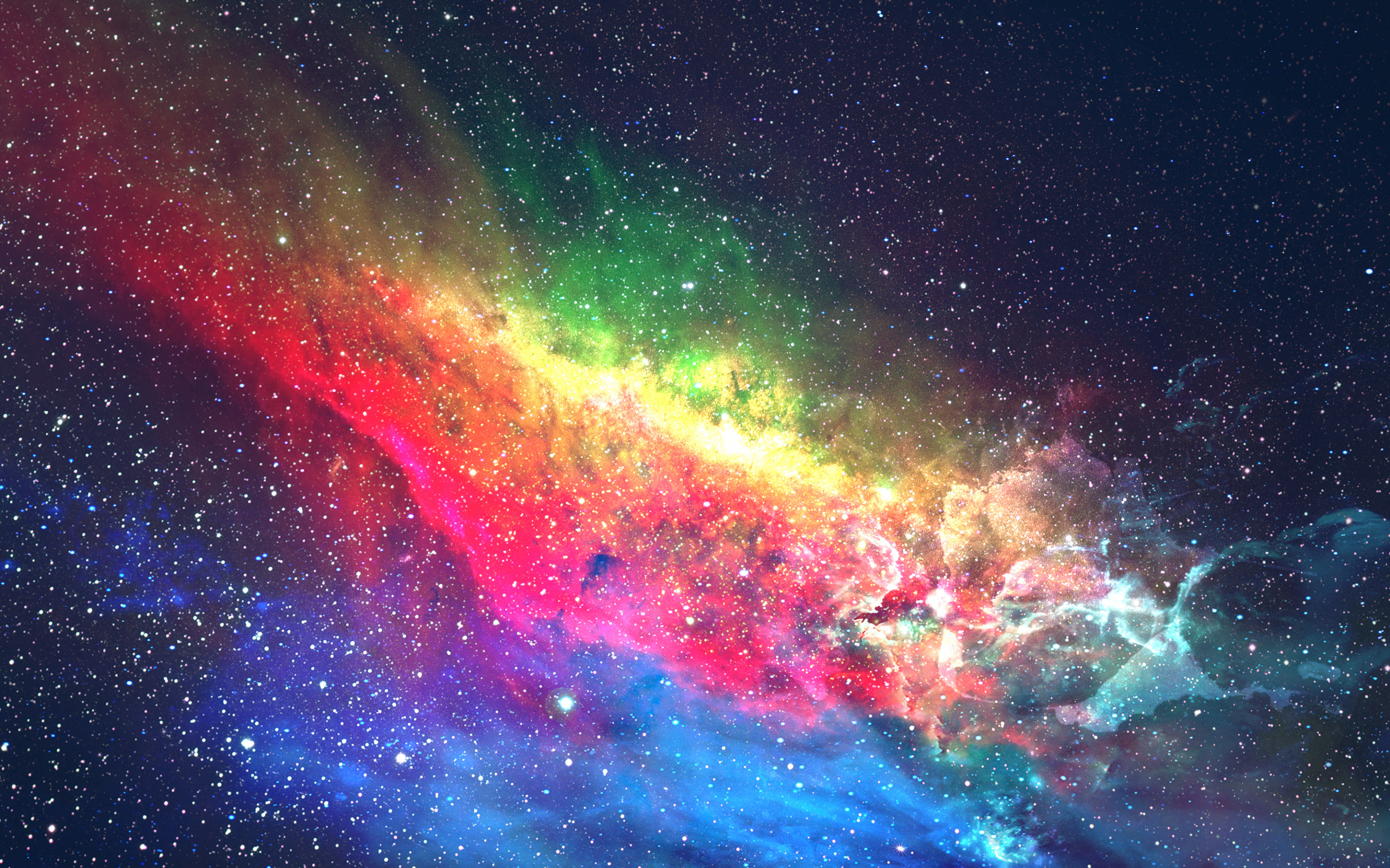 Colorful, galaxy, space, digital art, 2880x1800 wallpaper