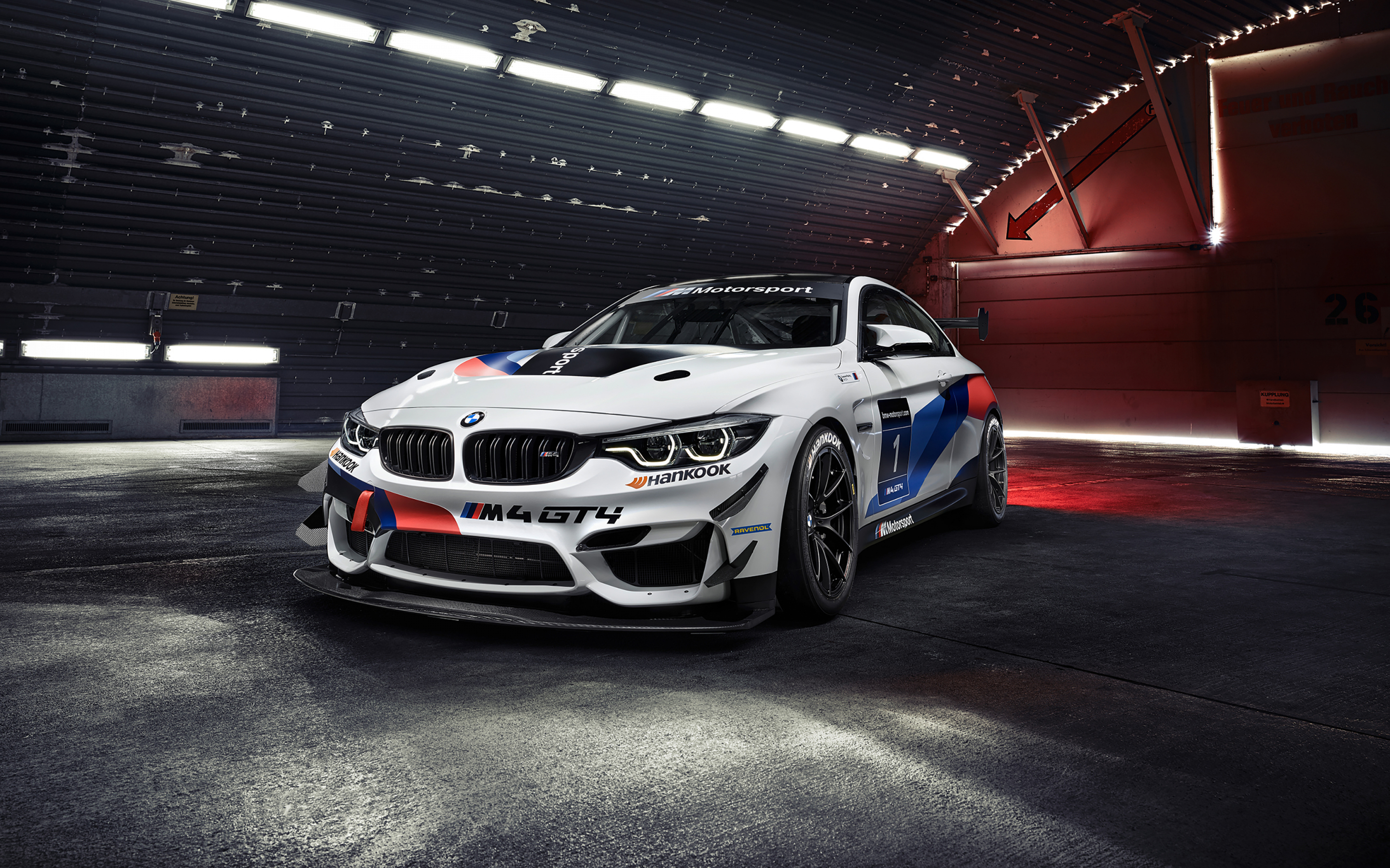 Luxury car, front-view, BMW M4 GT4, 2880x1800 wallpaper