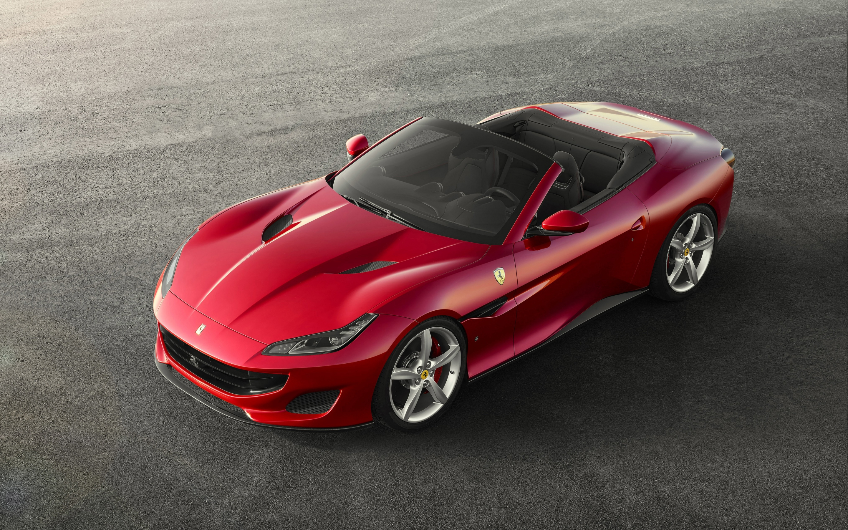 Ferrari portofino, red luxury car, 2018, 2880x1800 wallpaper