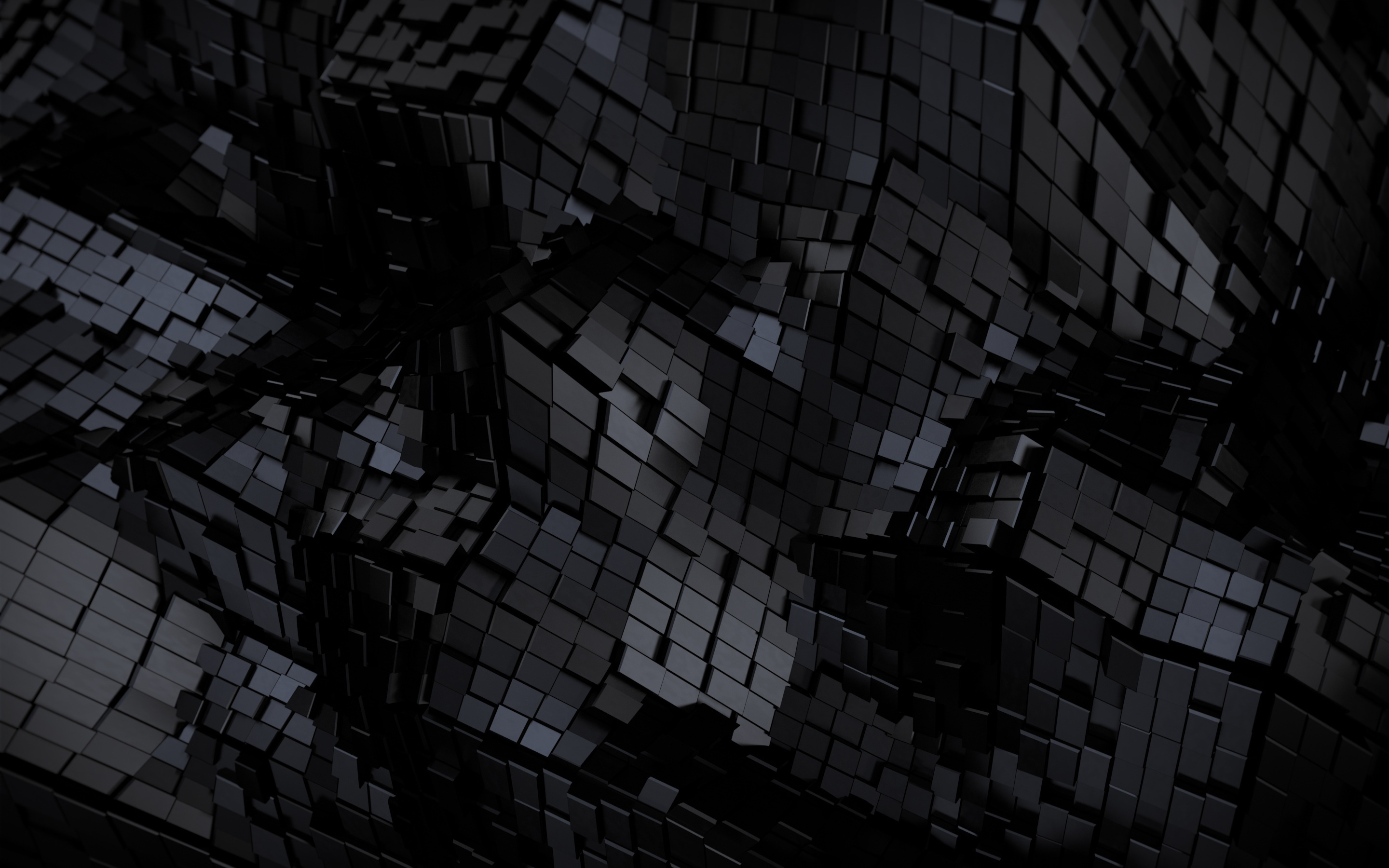 Tiles, black grid, abstract, 2880x1800 wallpaper