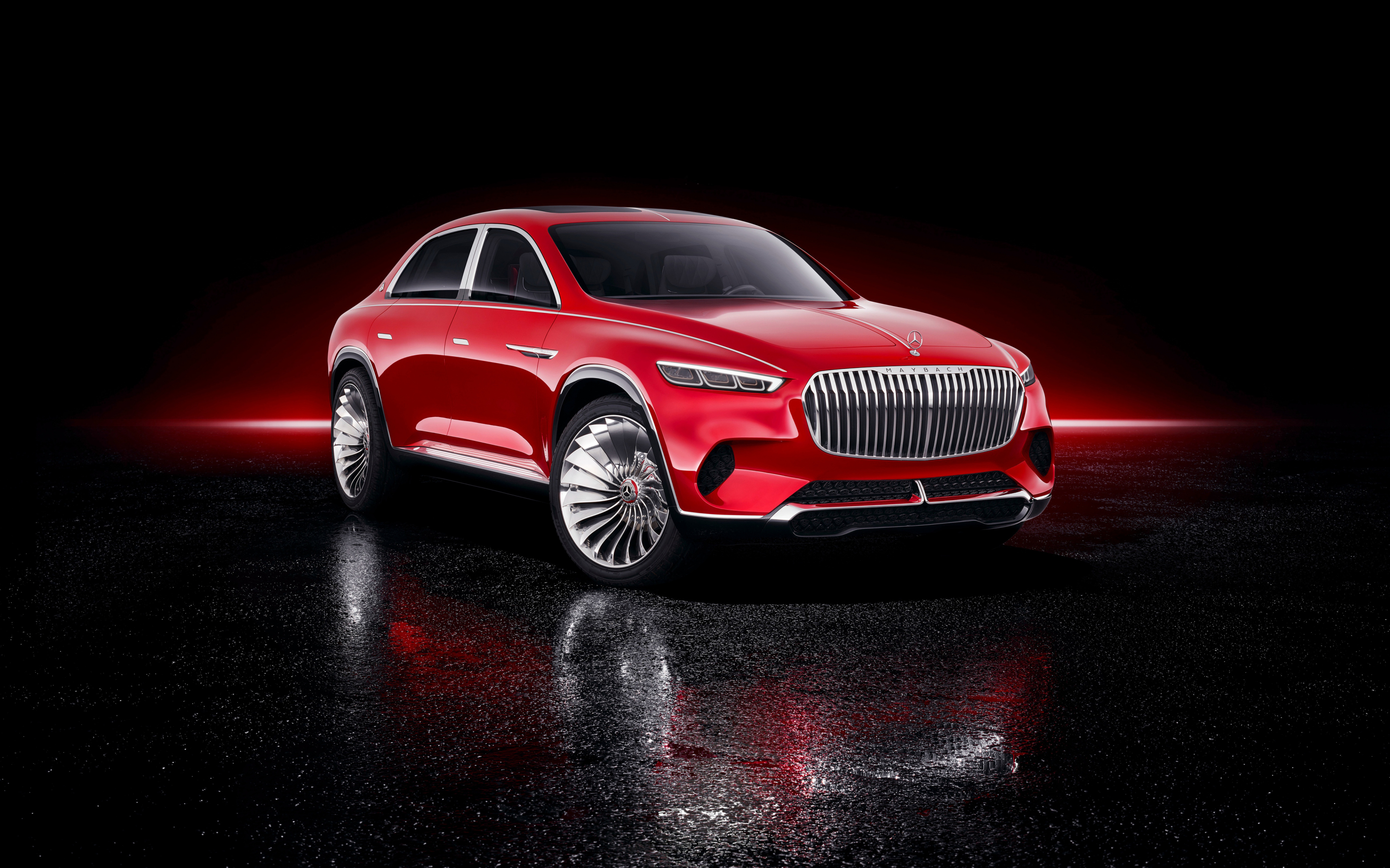 2018, red luxurious, Vision Mercedes-Maybach Ultimate Luxury, 2880x1800 wallpaper
