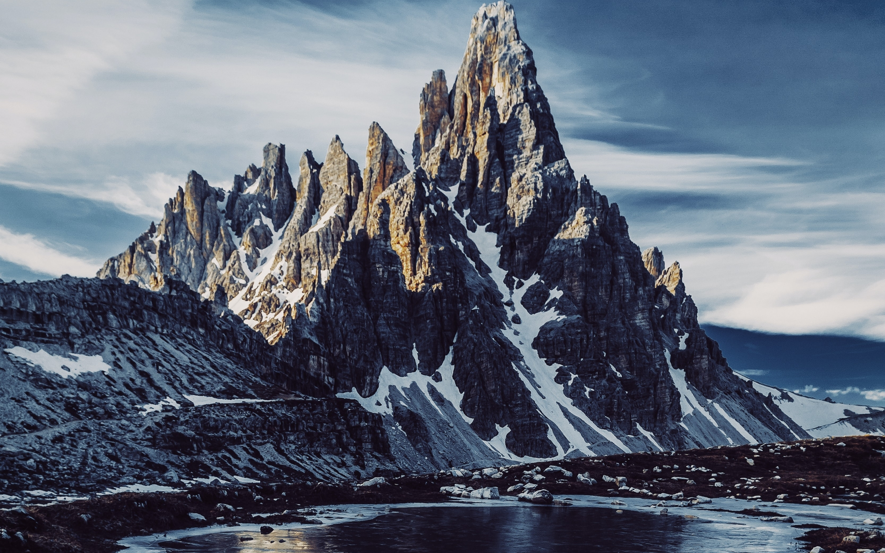 Peak of Paternkofel, mountains, nature, 2880x1800 wallpaper