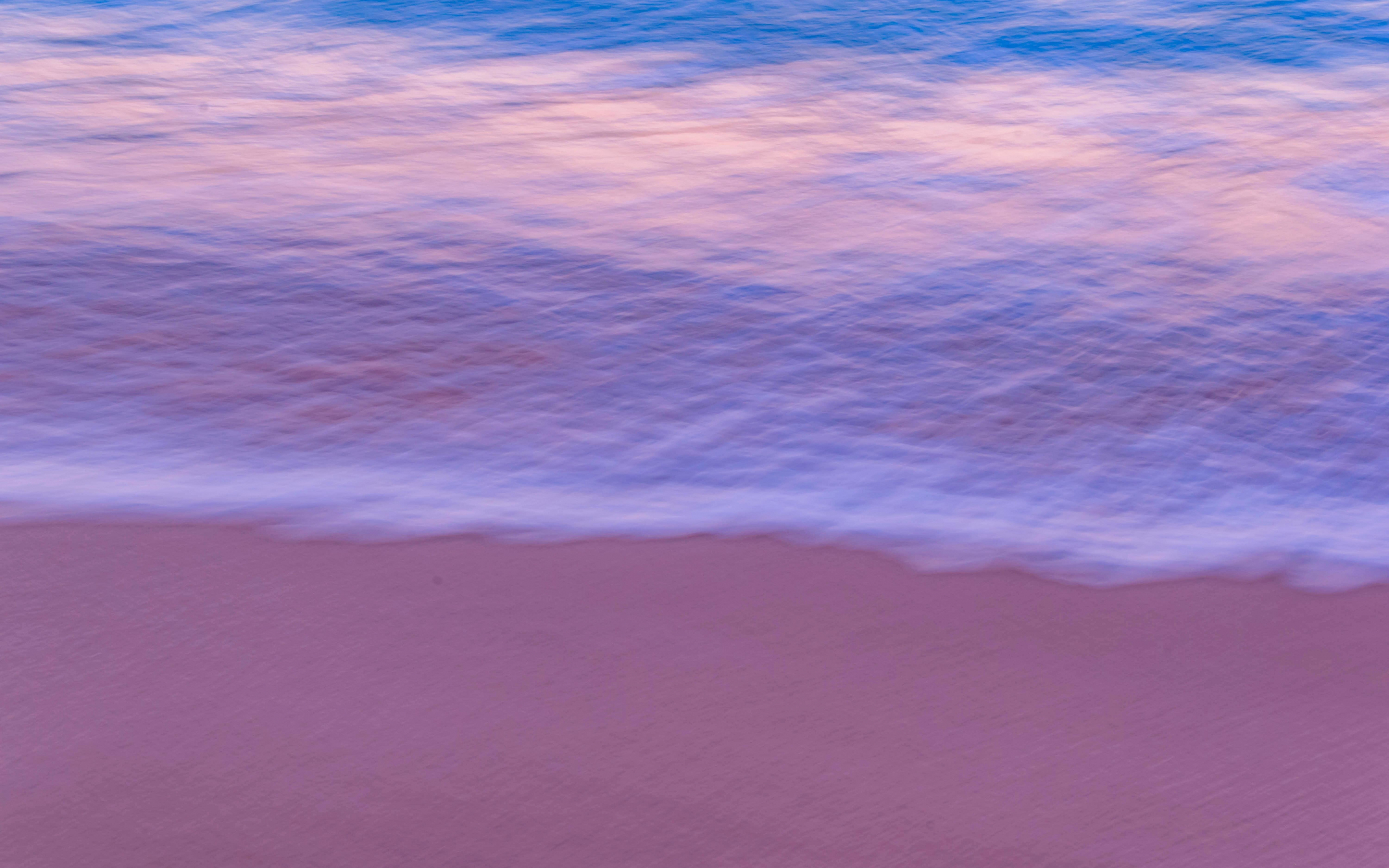Blue-white sea waves, beach, 2880x1800 wallpaper