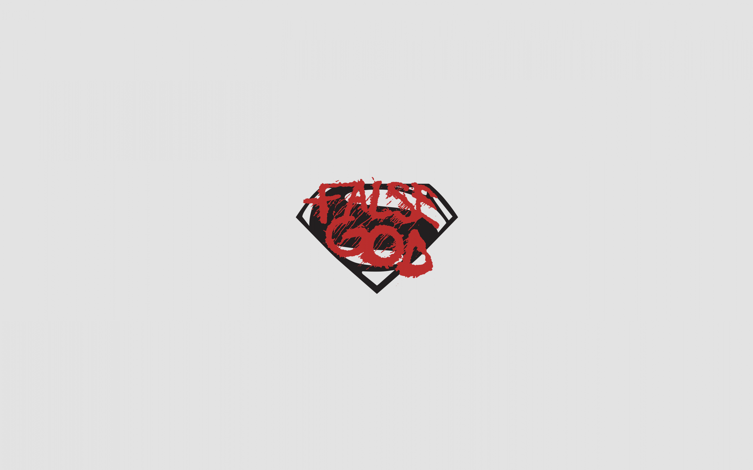 False god, batman vs superman, minimal, logo, 2880x1800 wallpaper