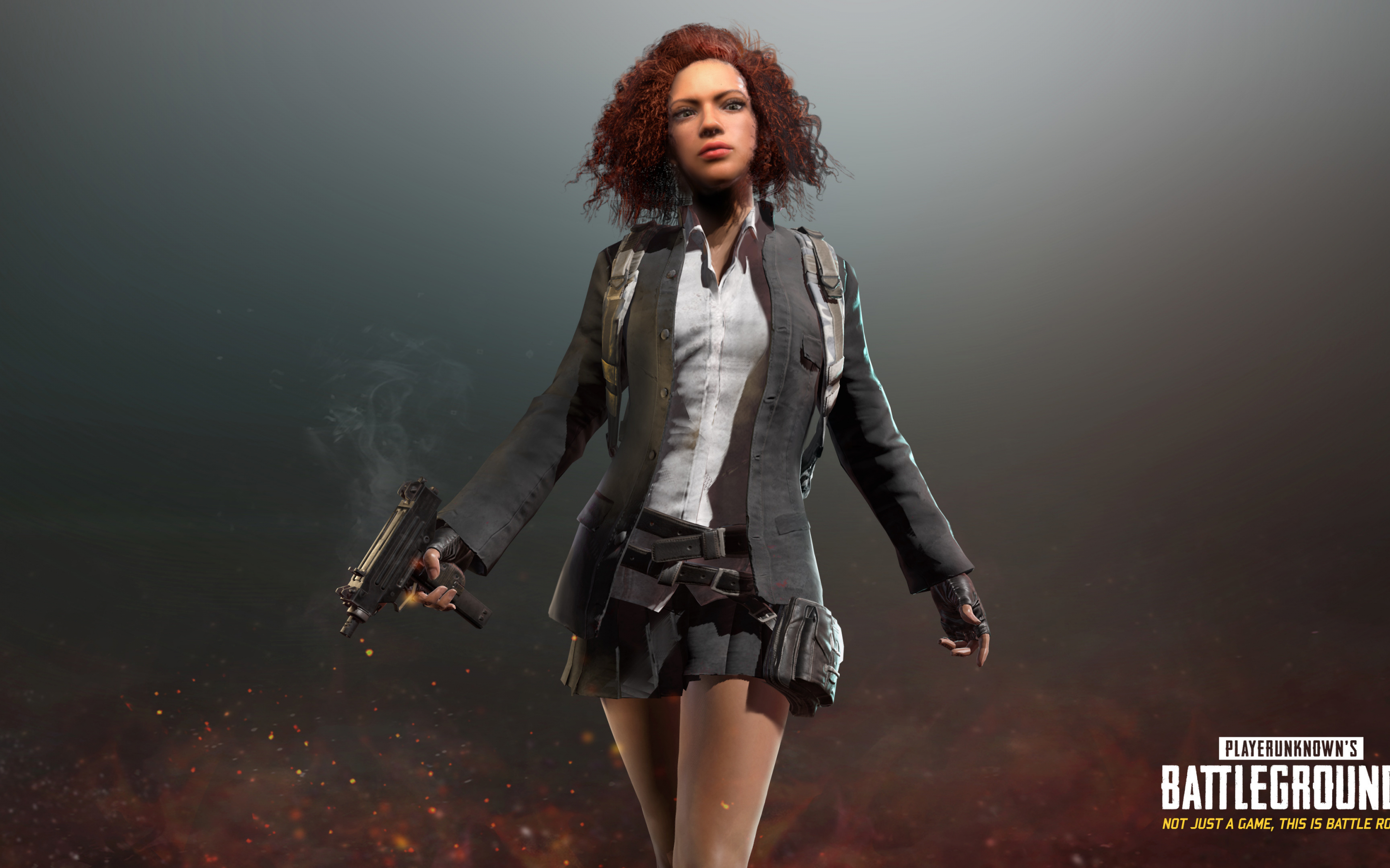 PlayerUnknown's Battlegrounds, video game, red head girl, 2880x1800 wallpaper