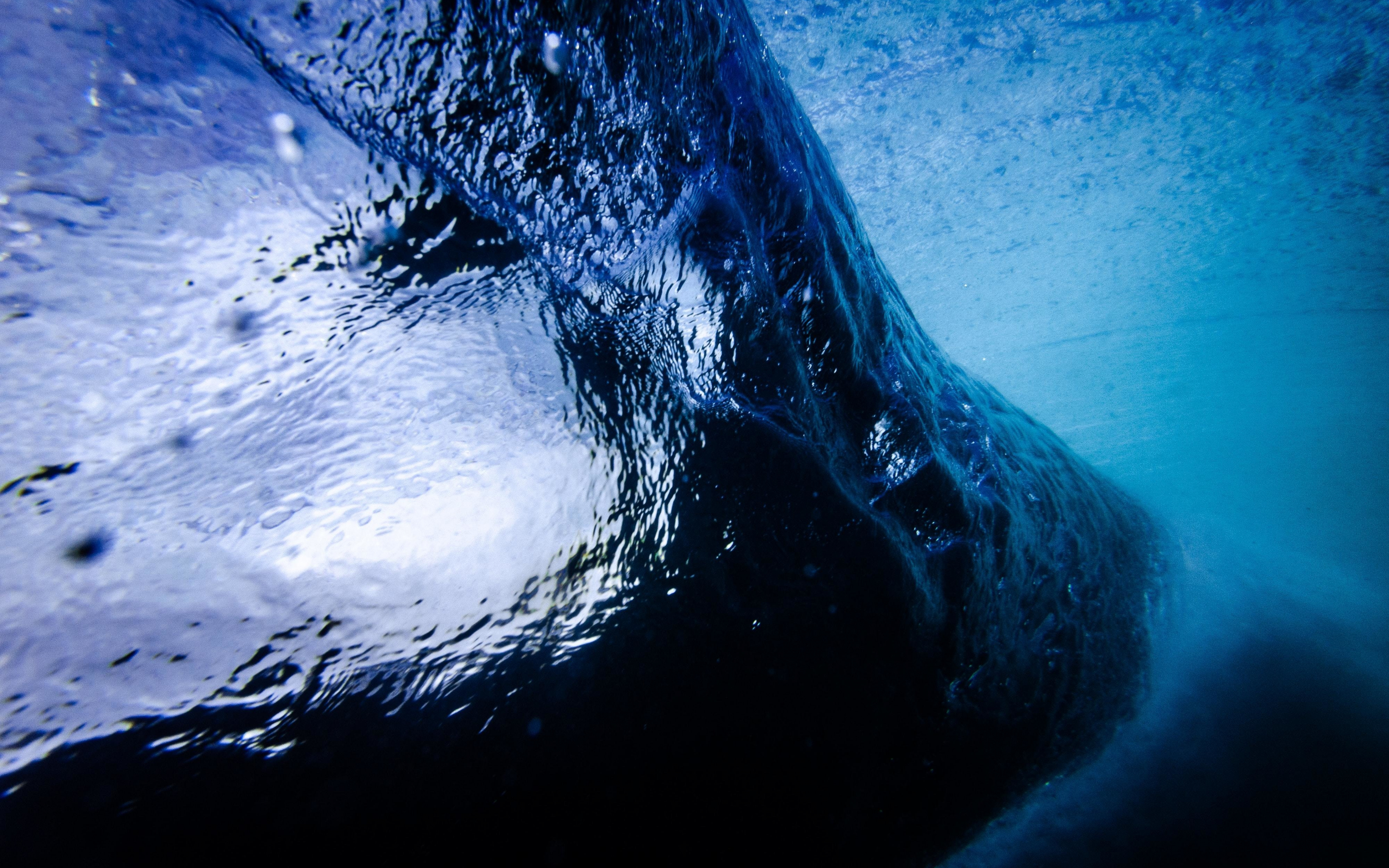 Tide, sea waves, bubble, close up, water, 2880x1800 wallpaper