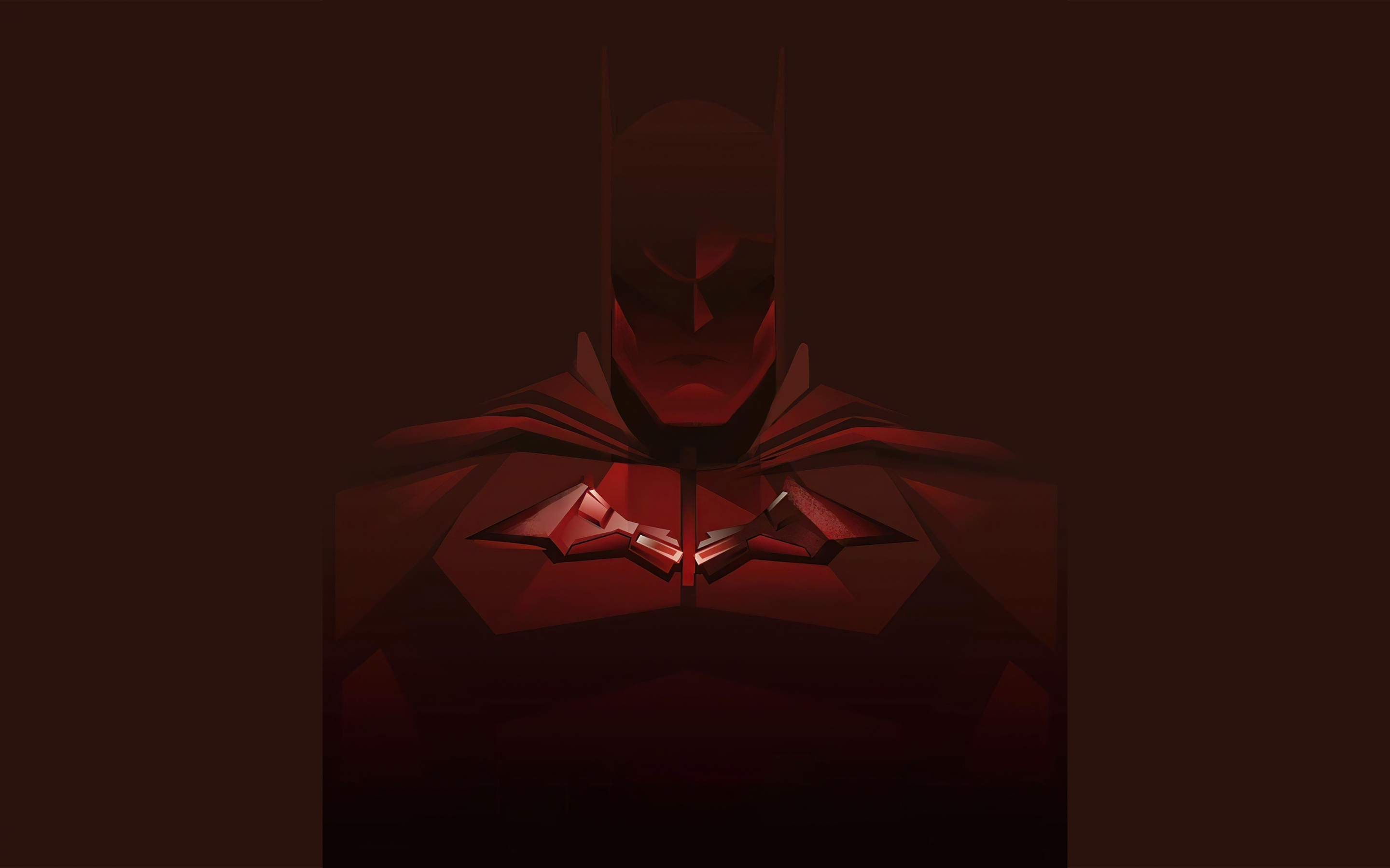 Batman, red and minimal, 2021, 2880x1800 wallpaper