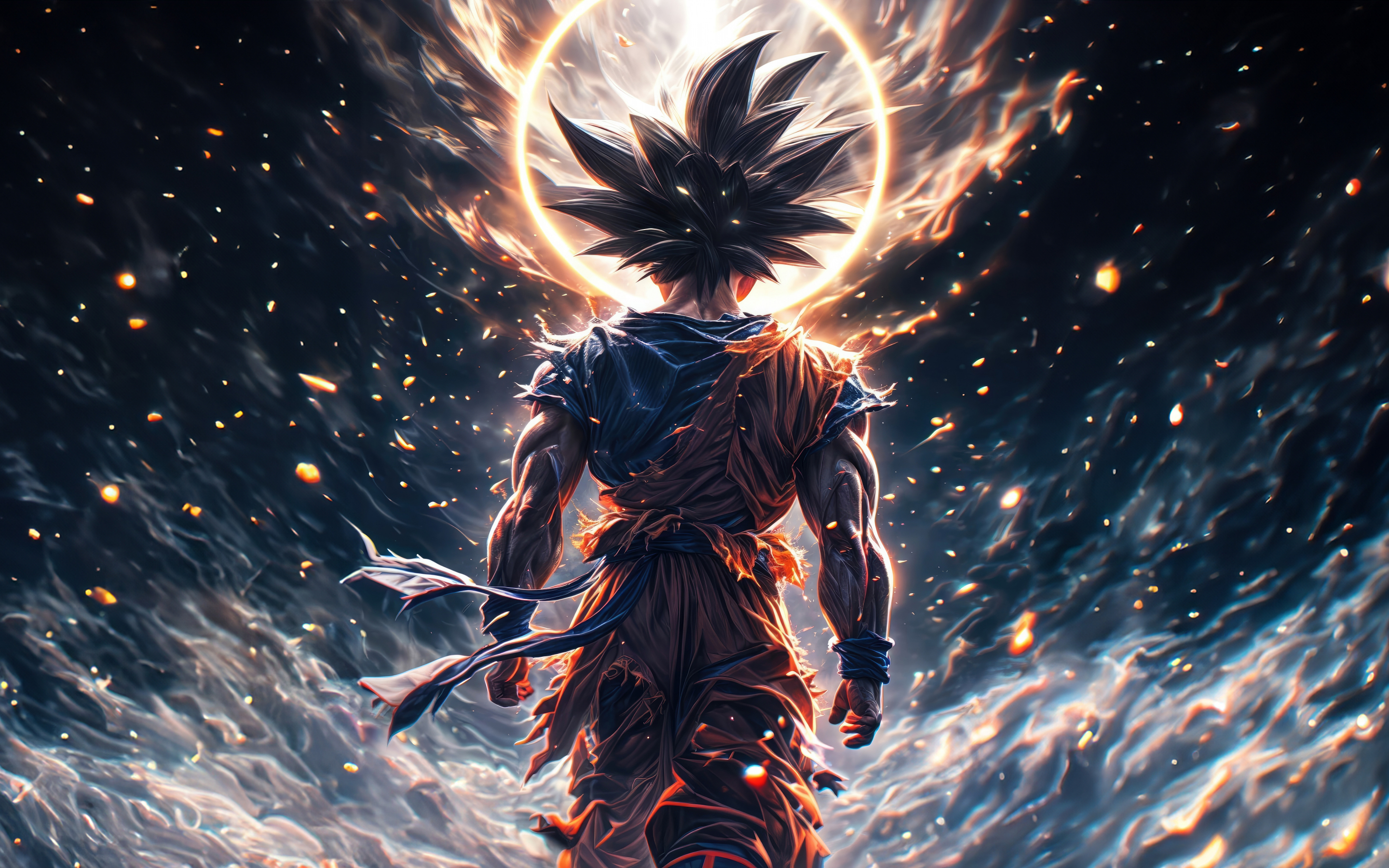 Son Goku's path to power, anime, fan art, 2880x1800 wallpaper