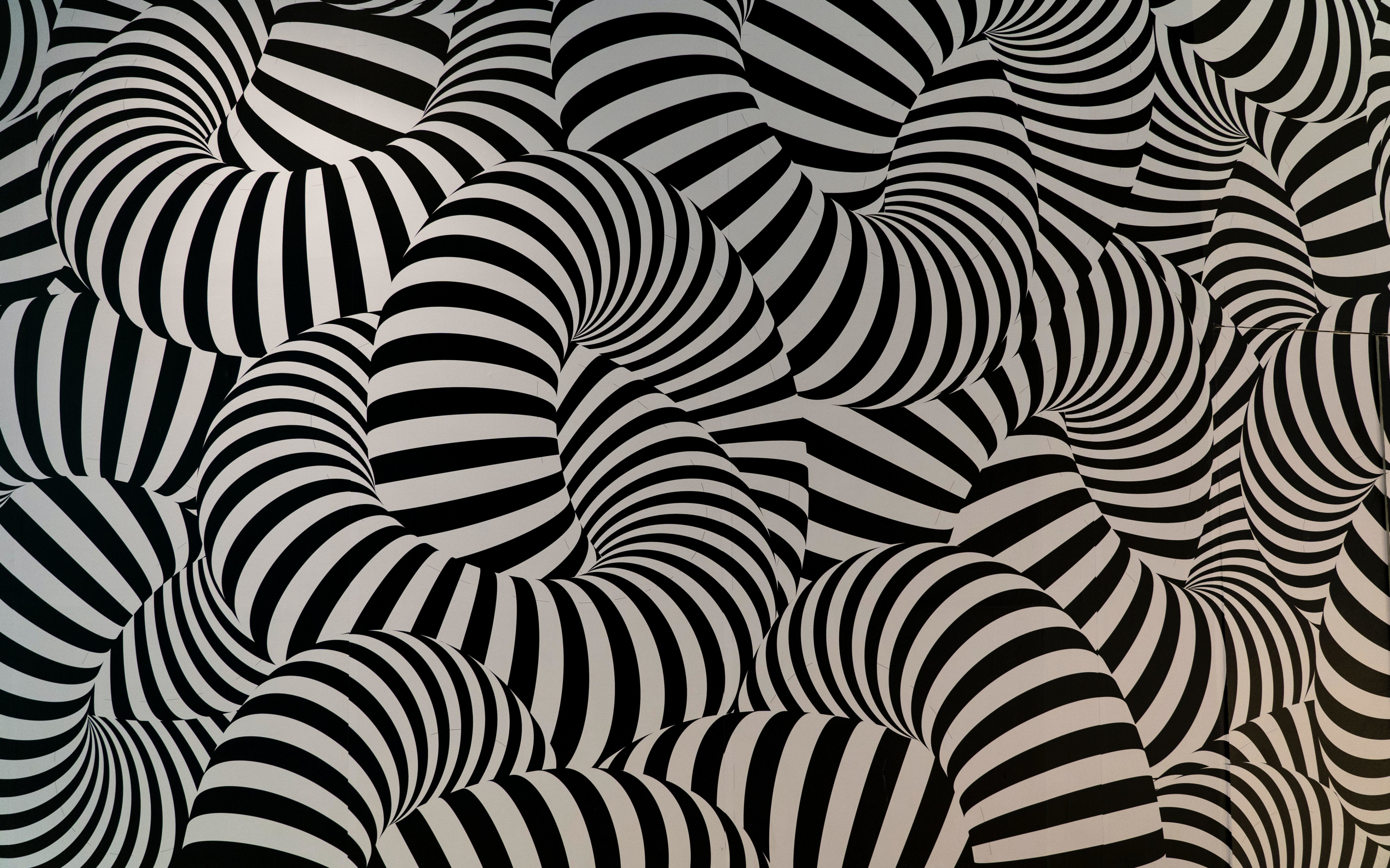 Illusion, stripes, twisting, abstraction, 2880x1800 wallpaper