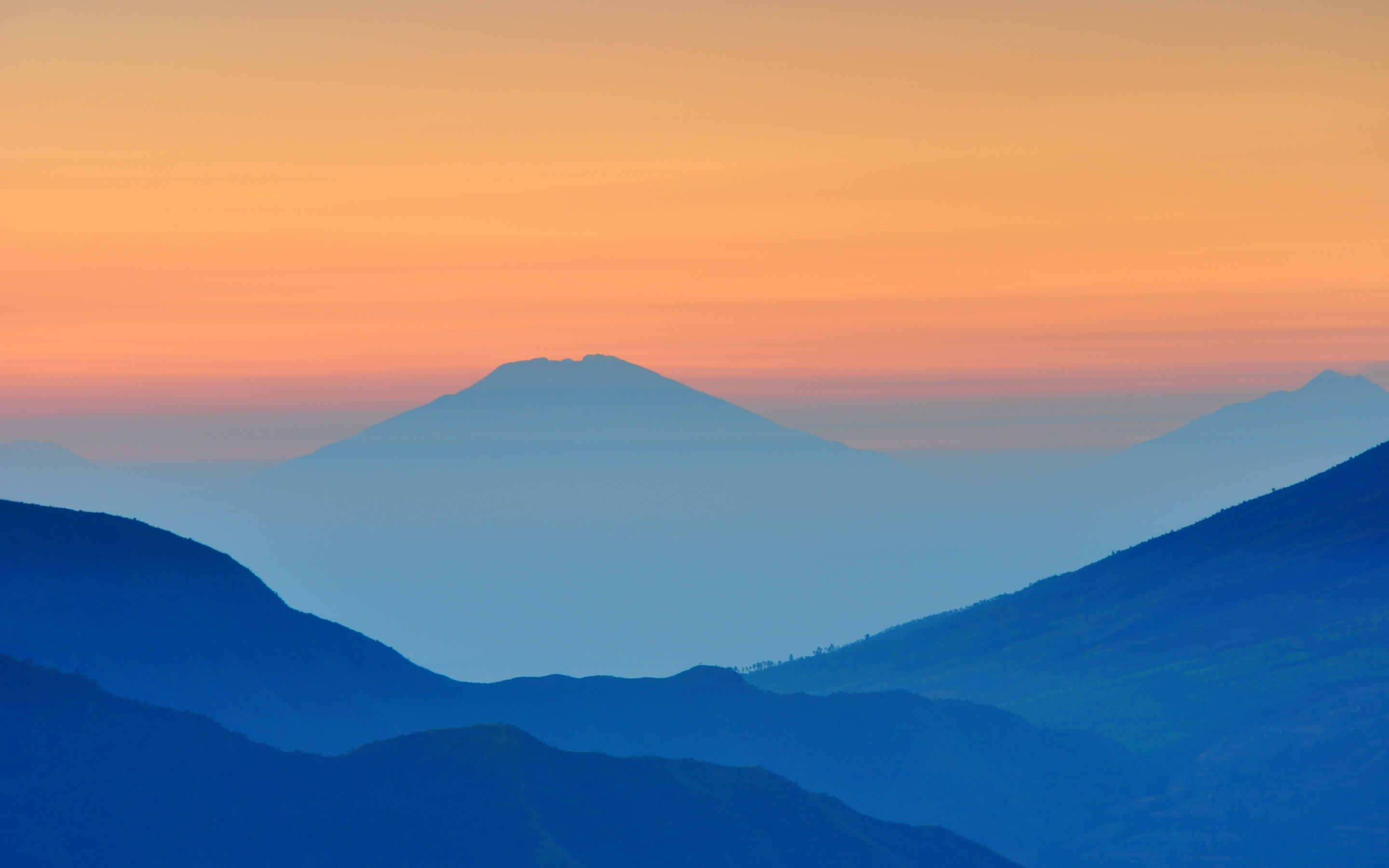 Mountains, landscape, dawn, sunrise, skyline, nature, horizon, 2880x1800 wallpaper