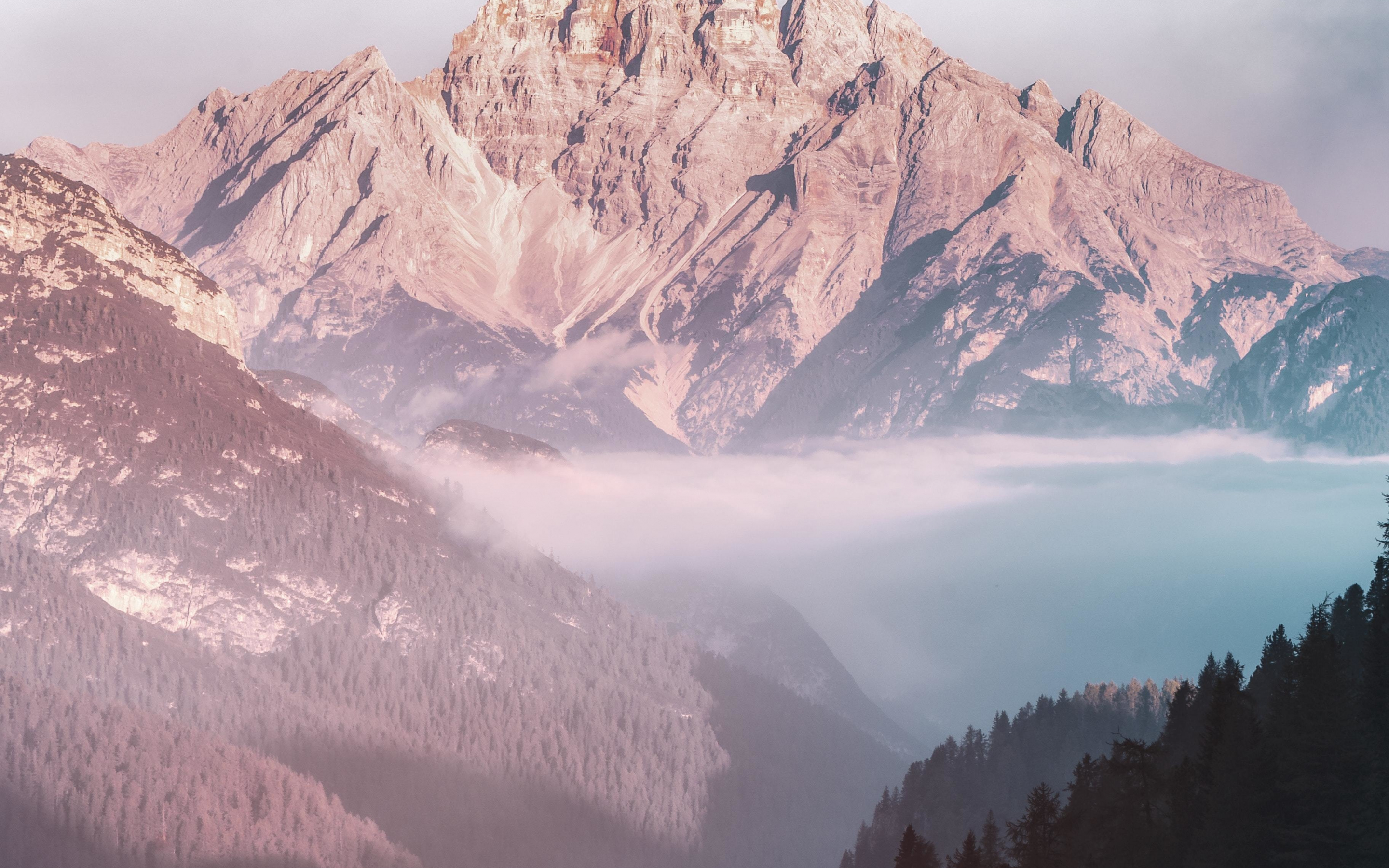 Mist, valley, mountains, beautiful, 2880x1800 wallpaper