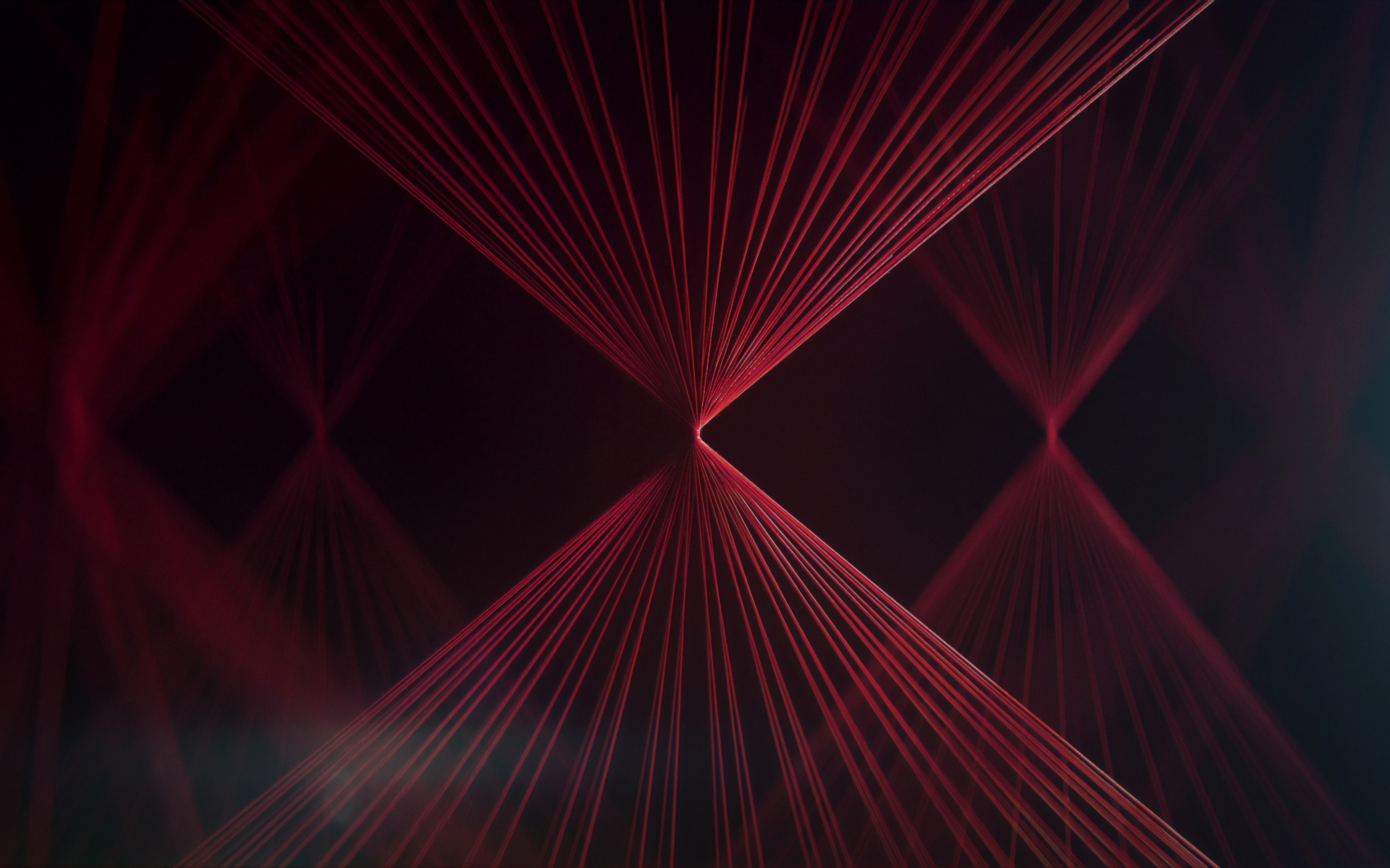 Red threads, abstract, 2880x1800 wallpaper