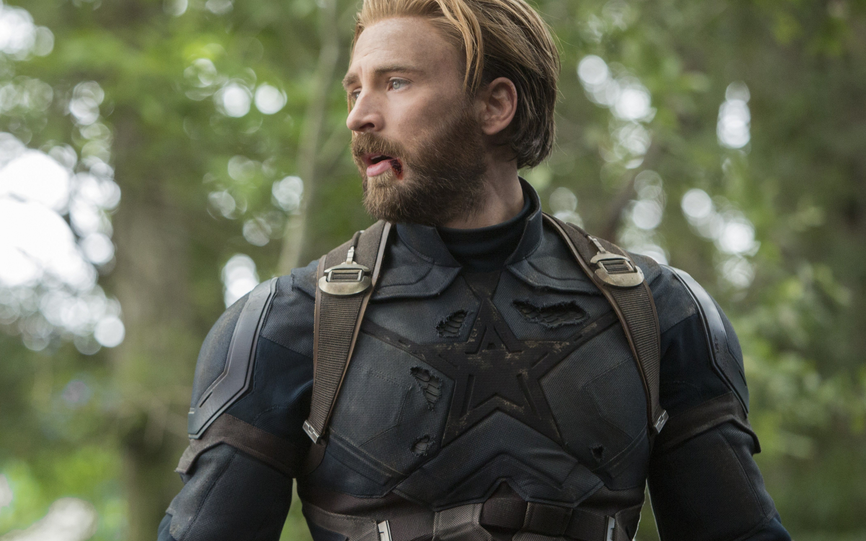 Captain America, Chris Evans, Avengers: infinity war, movie, 2880x1800 wallpaper