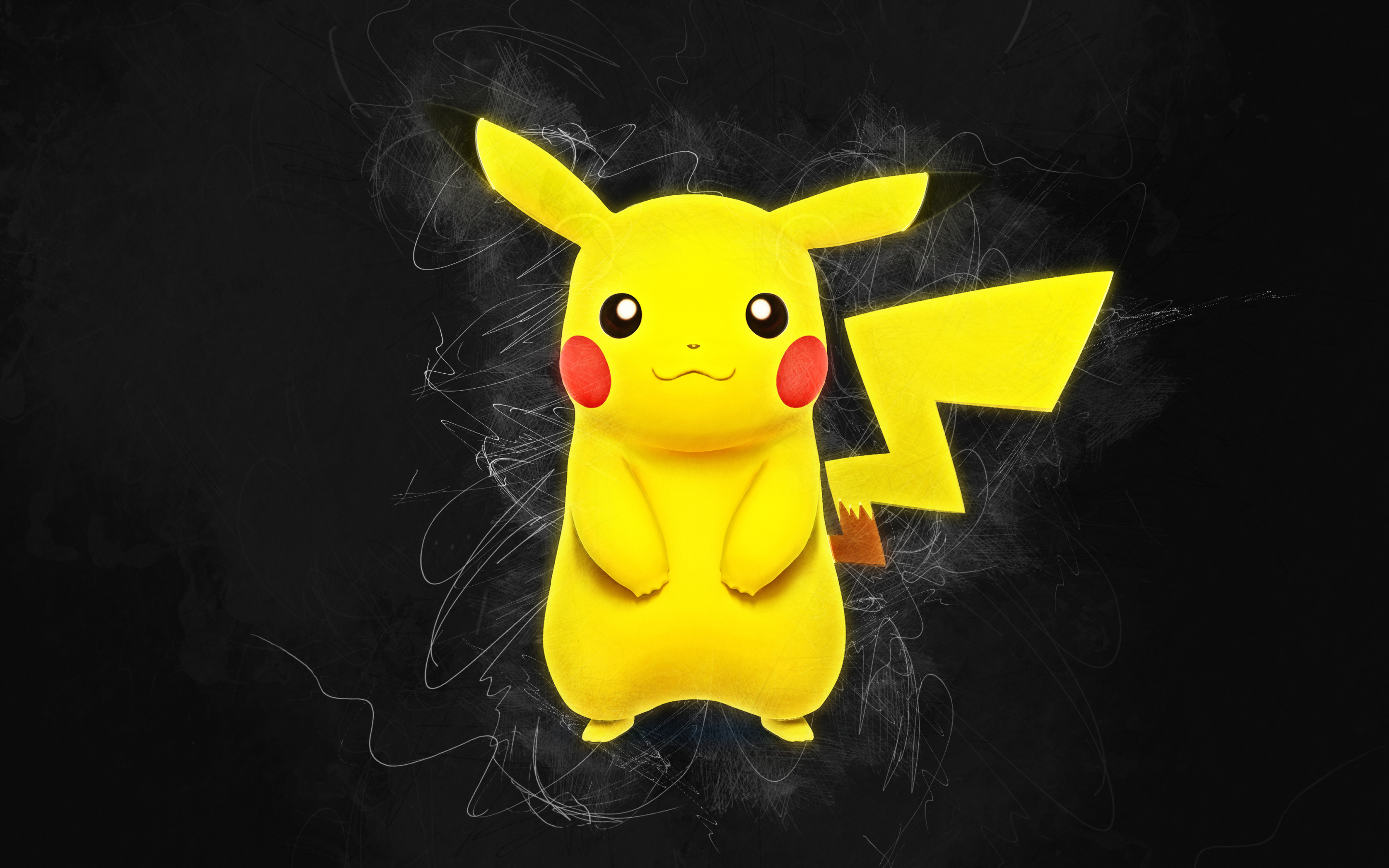 Pikachu, Pokémon, artwork, anime, 2880x1800 wallpaper