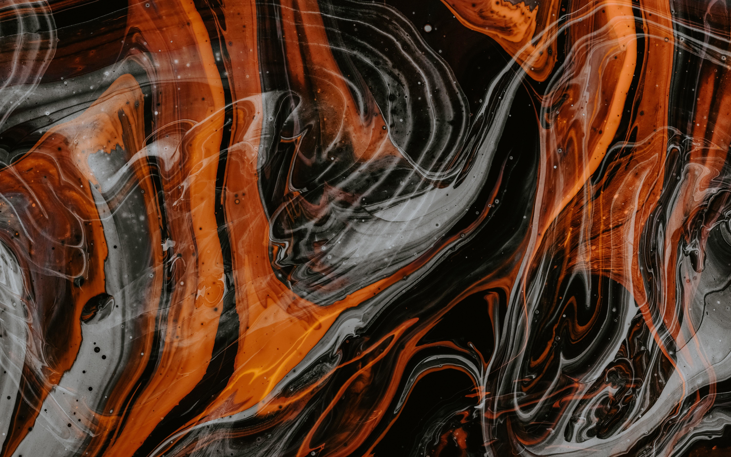 Abstract art, dark-orange, 2880x1800 wallpaper