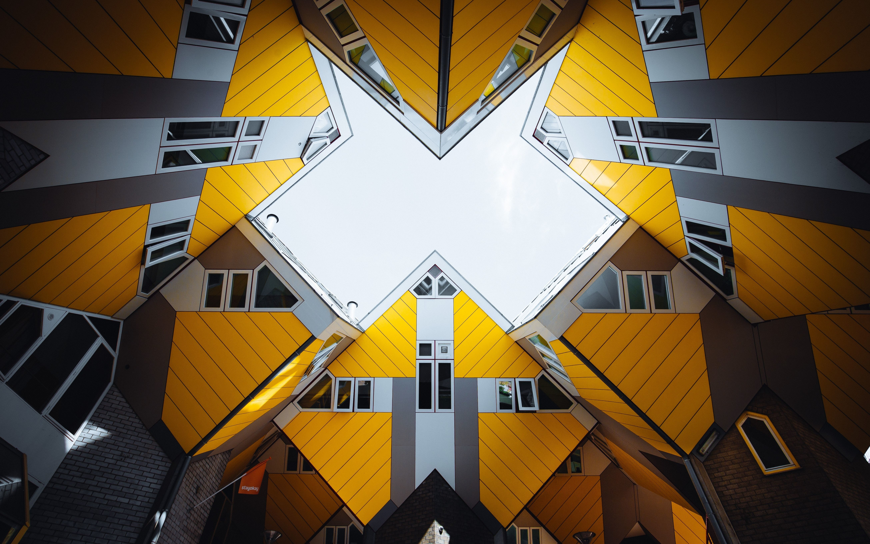 Buildings, architecture, yellow, 2880x1800 wallpaper