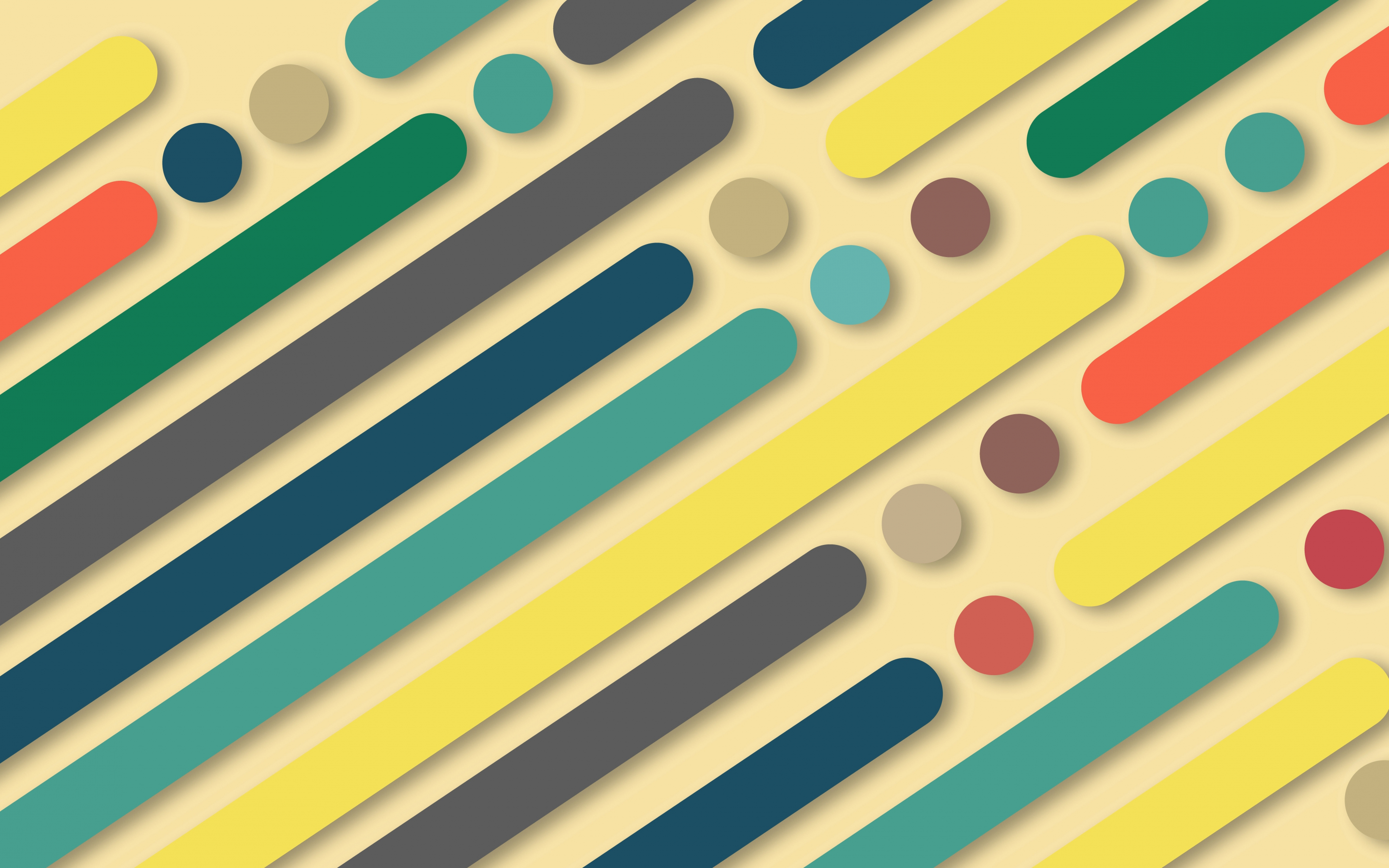 Abstract, stripes, dots, colorful, geometrical, 2880x1800 wallpaper