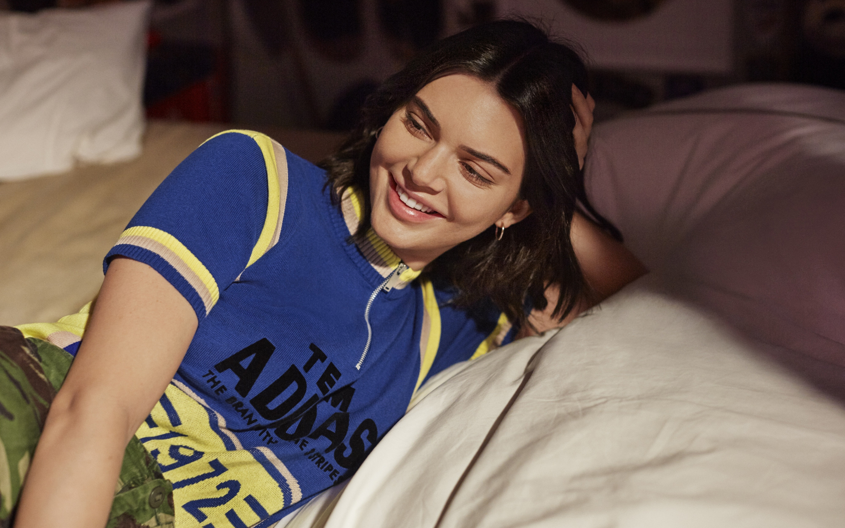 Kendall Jenner, adidas campaign, smile, 2018, 2880x1800 wallpaper
