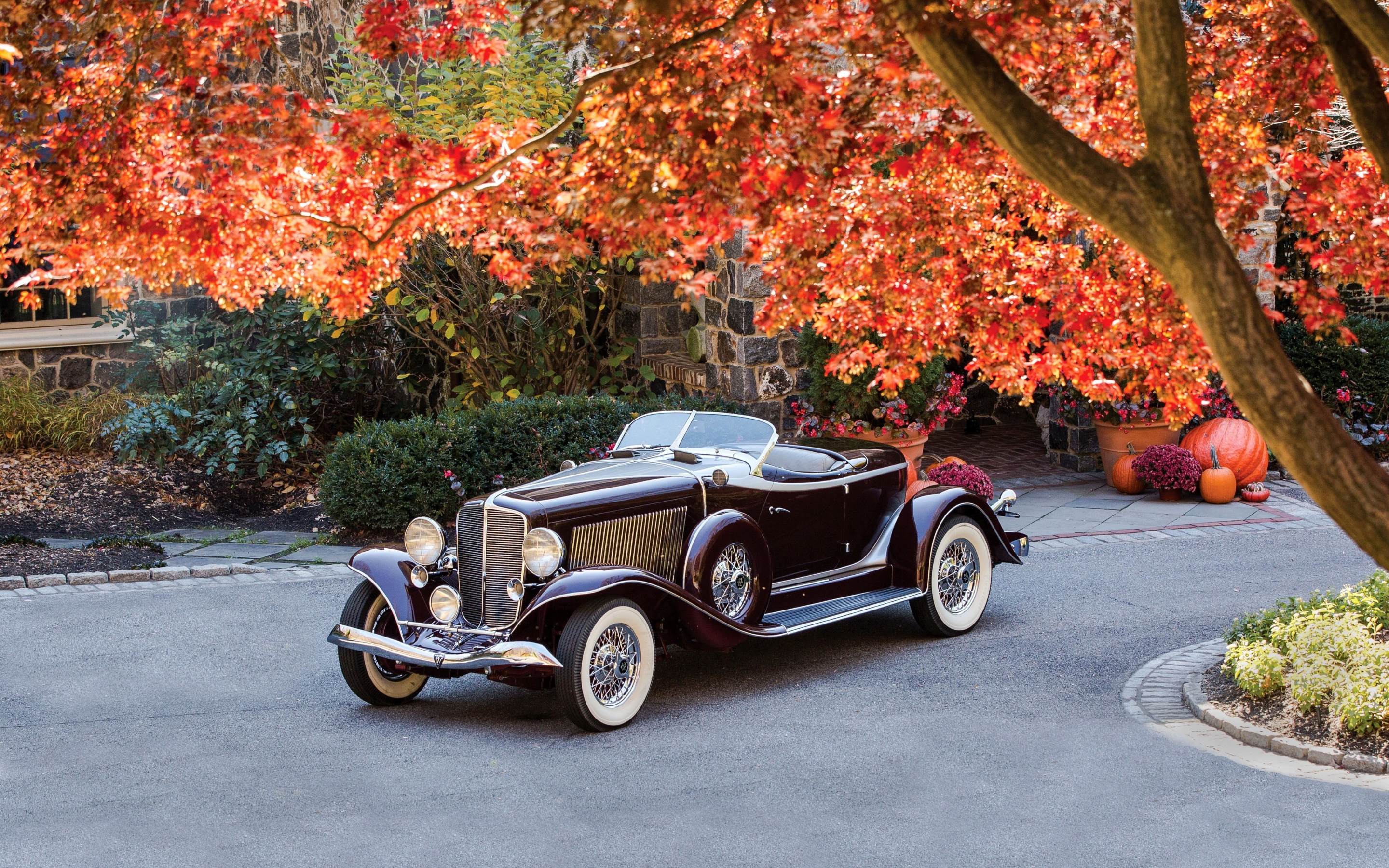 Front, RM Sotheby, 1934 Auburn Twelve Salon Speedster, 2880x1800 wallpaper