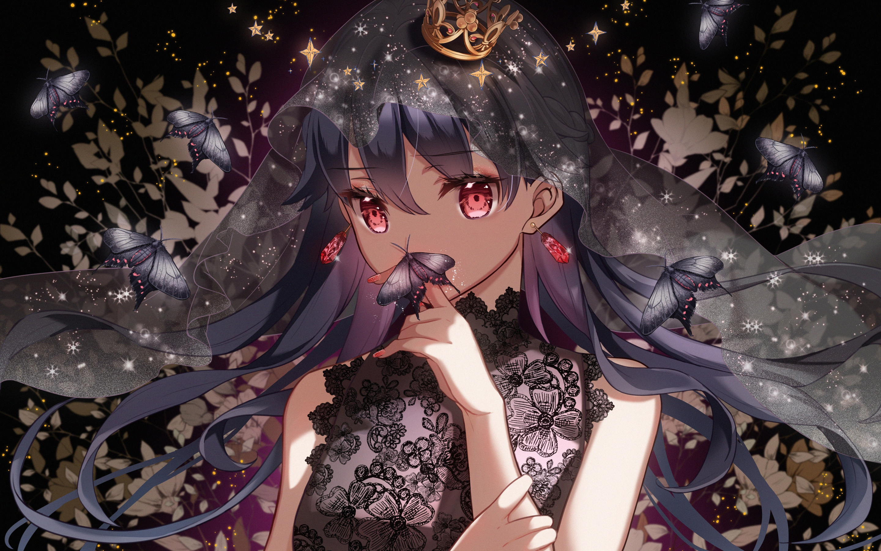 Glitter, beautiful, anime girl, original, 2880x1800 wallpaper