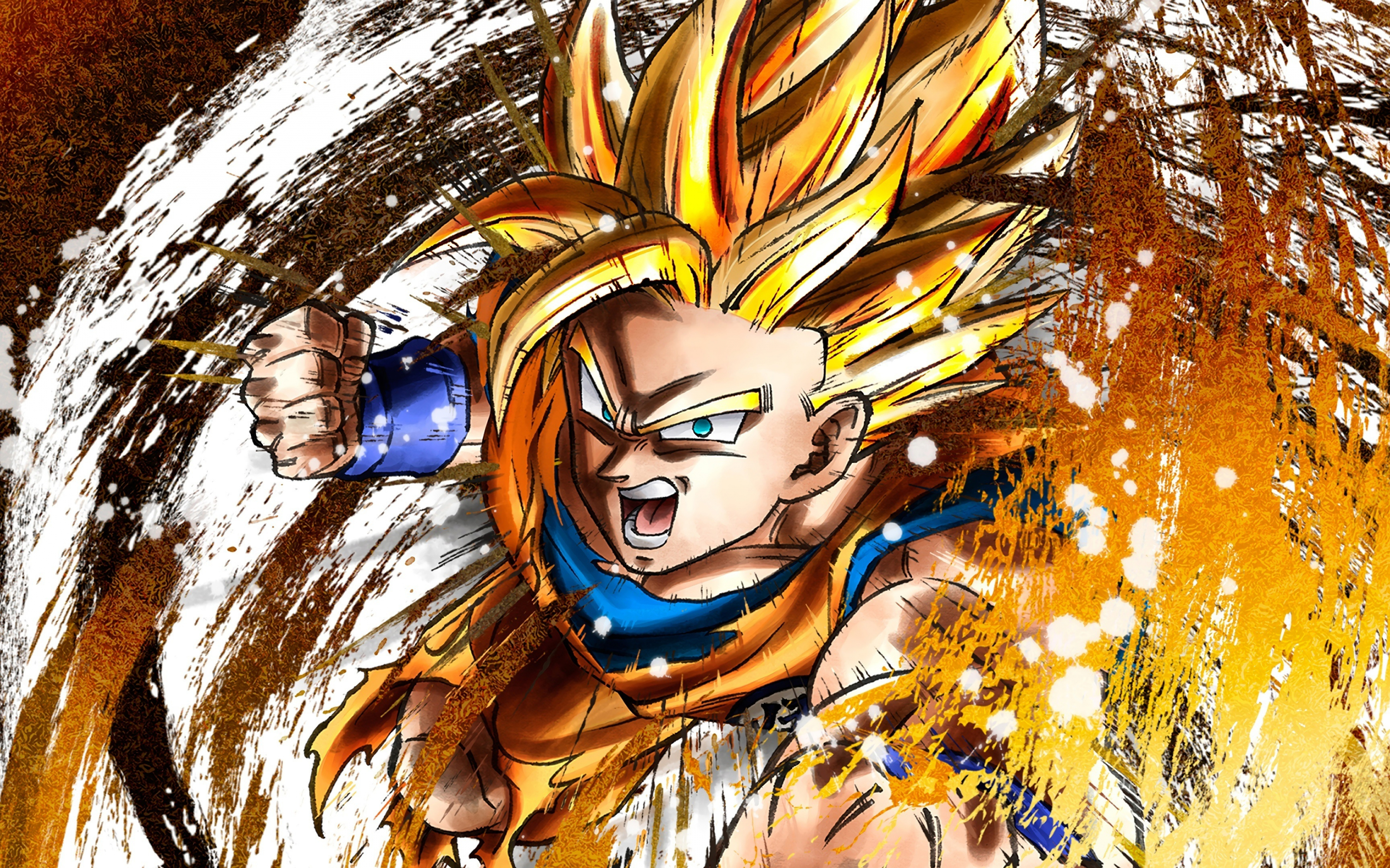 Artwork, Goku, Dragon Ball FighterZ, Console game, 2880x1800 wallpaper