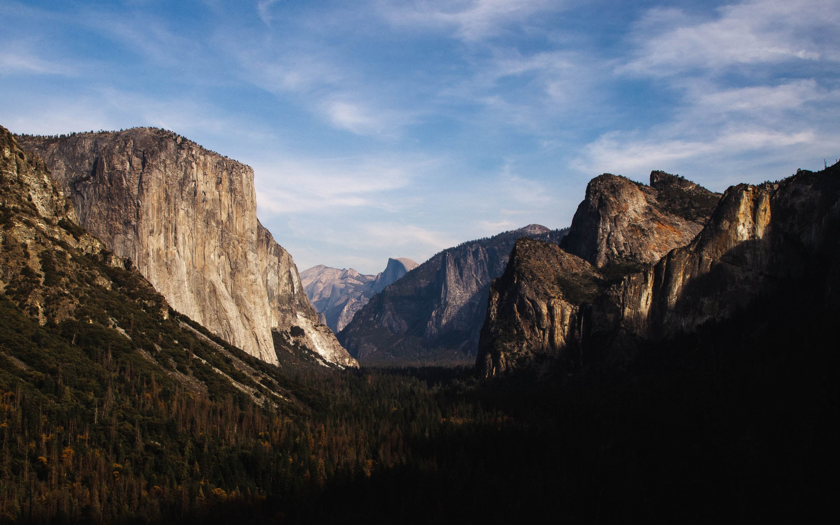 Yosemite, national park, mountains, trees, valley, forest, 2880x1800 wallpaper