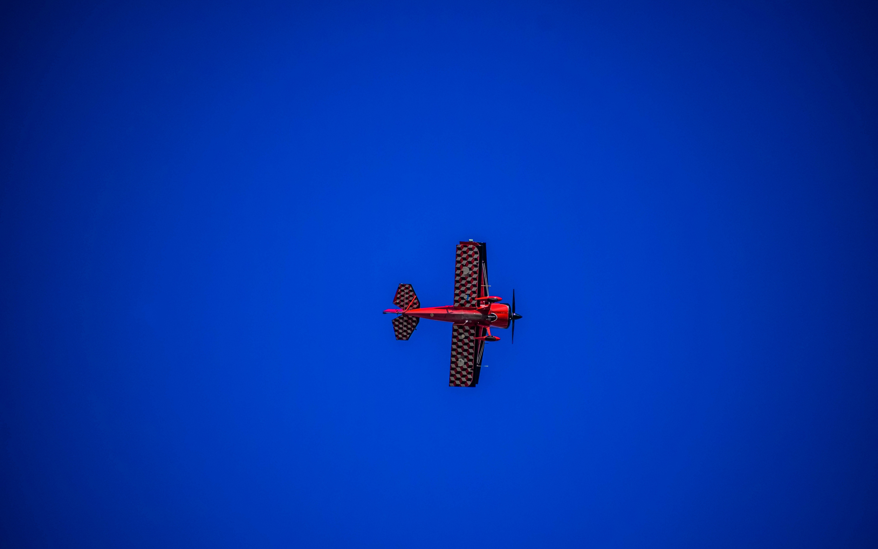 Minimal, airshow, aircraft, blue sky, 2880x1800 wallpaper