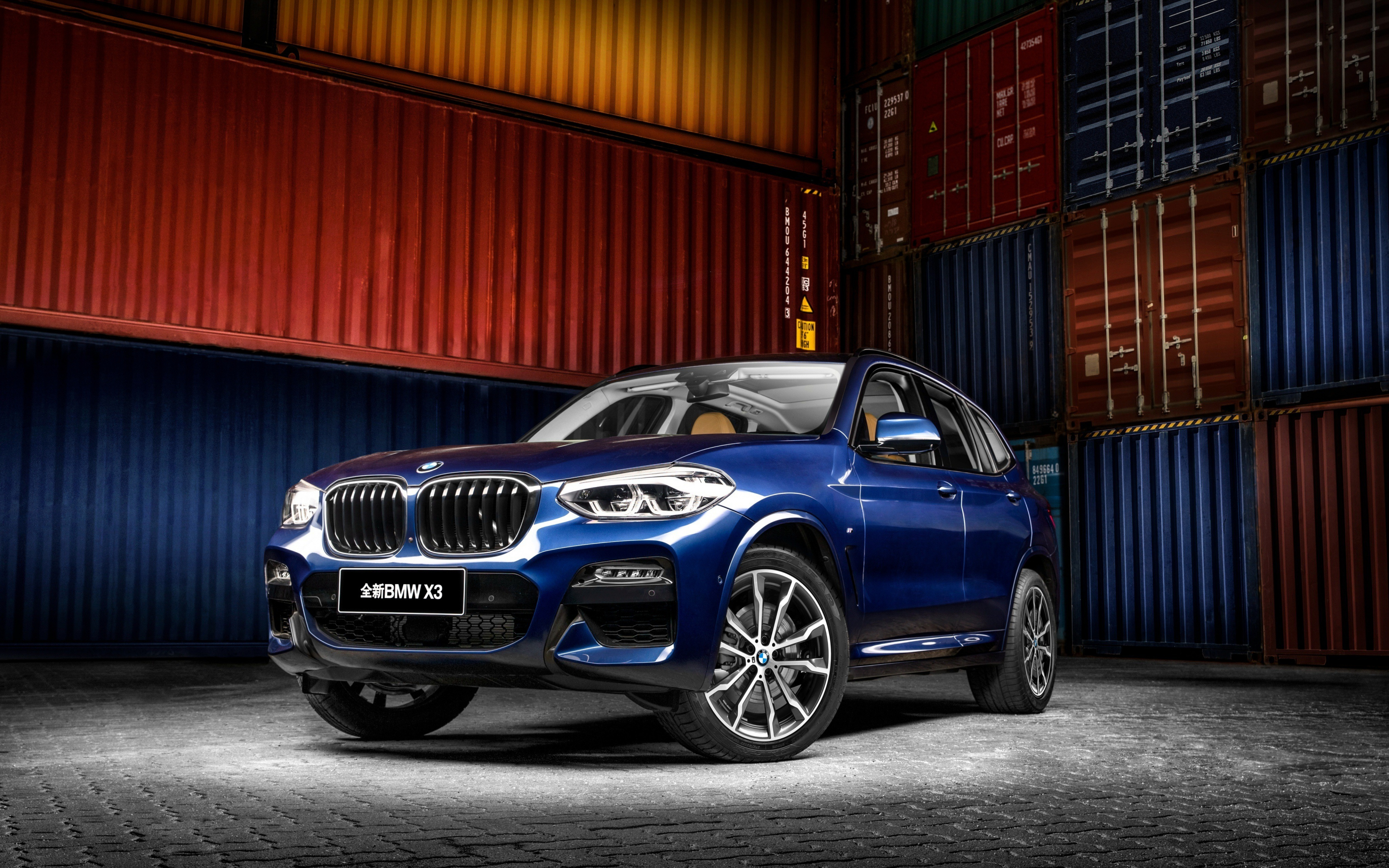BMW X3, compact suv, blue, 2880x1800 wallpaper